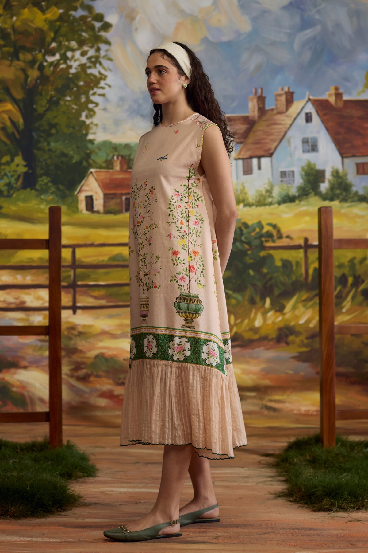 Sorbet Floral Lenin Dress