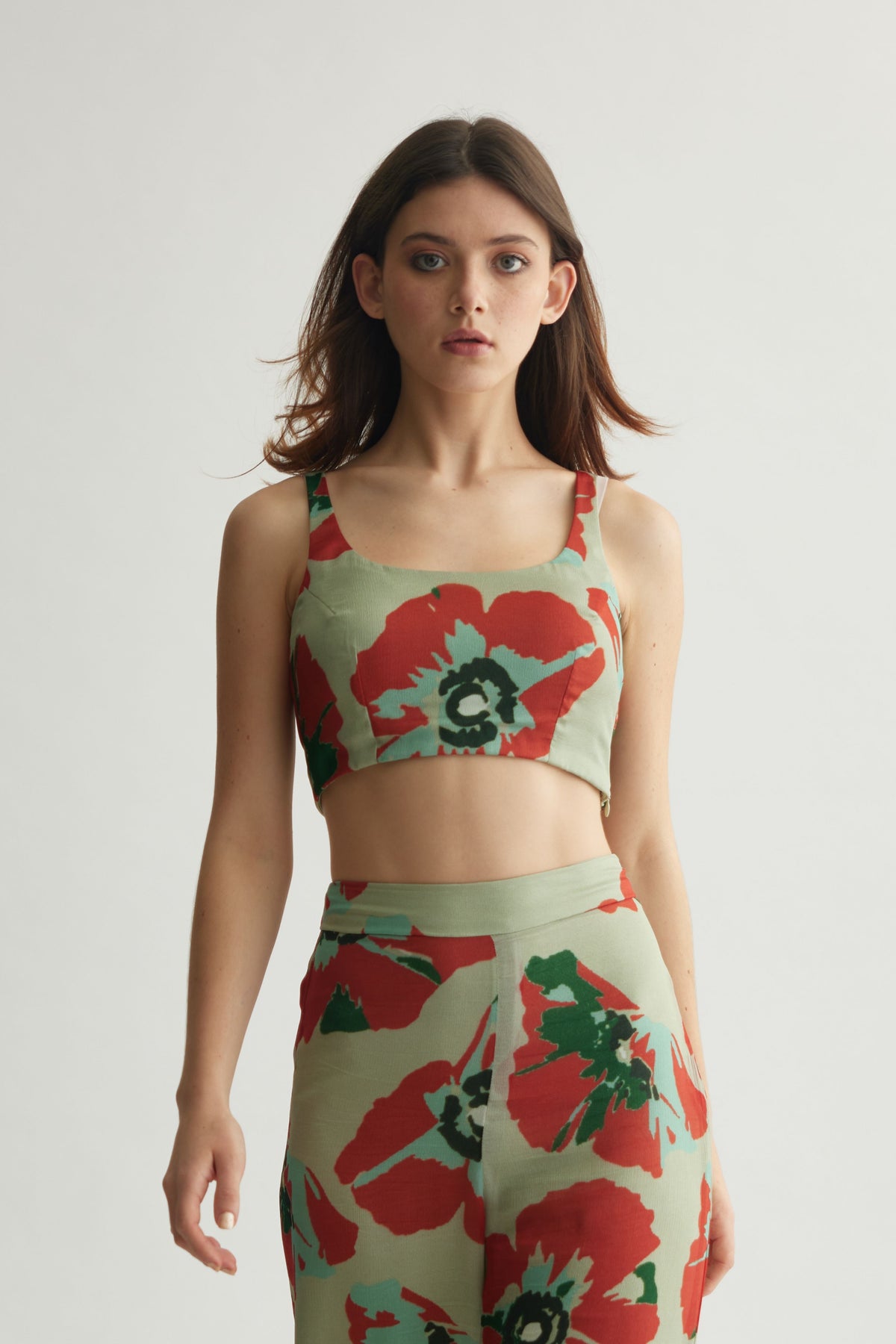 Mint Floral Pants