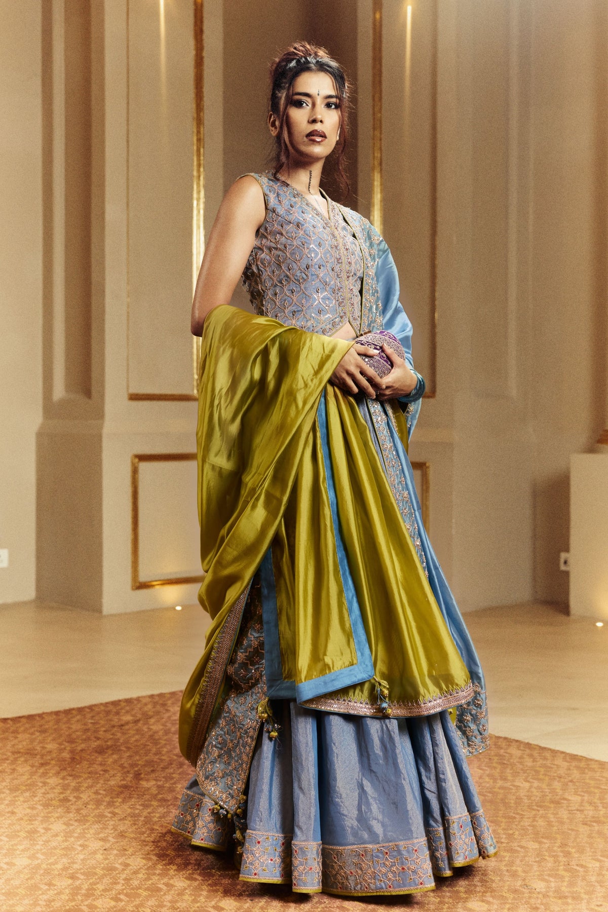 Saleti Waistcoat Lehenga Set