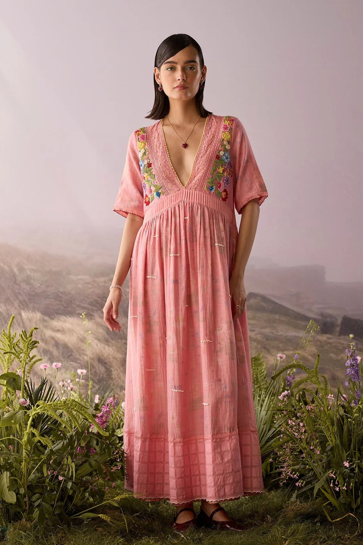 Rose Floral Maxi Dress