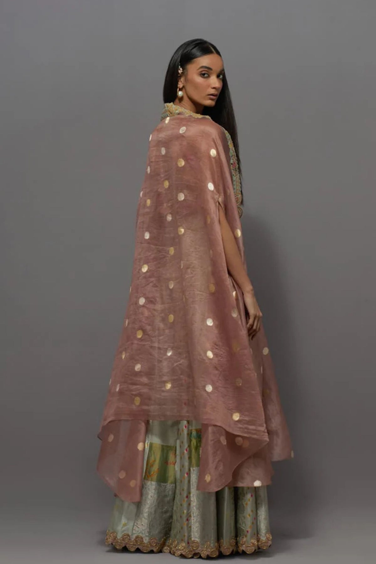 Mauve Cape Sharara Set
