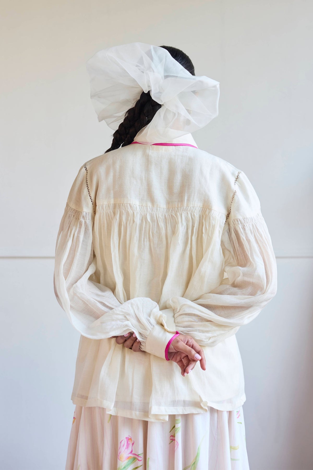 Ivory Smocking Shirt