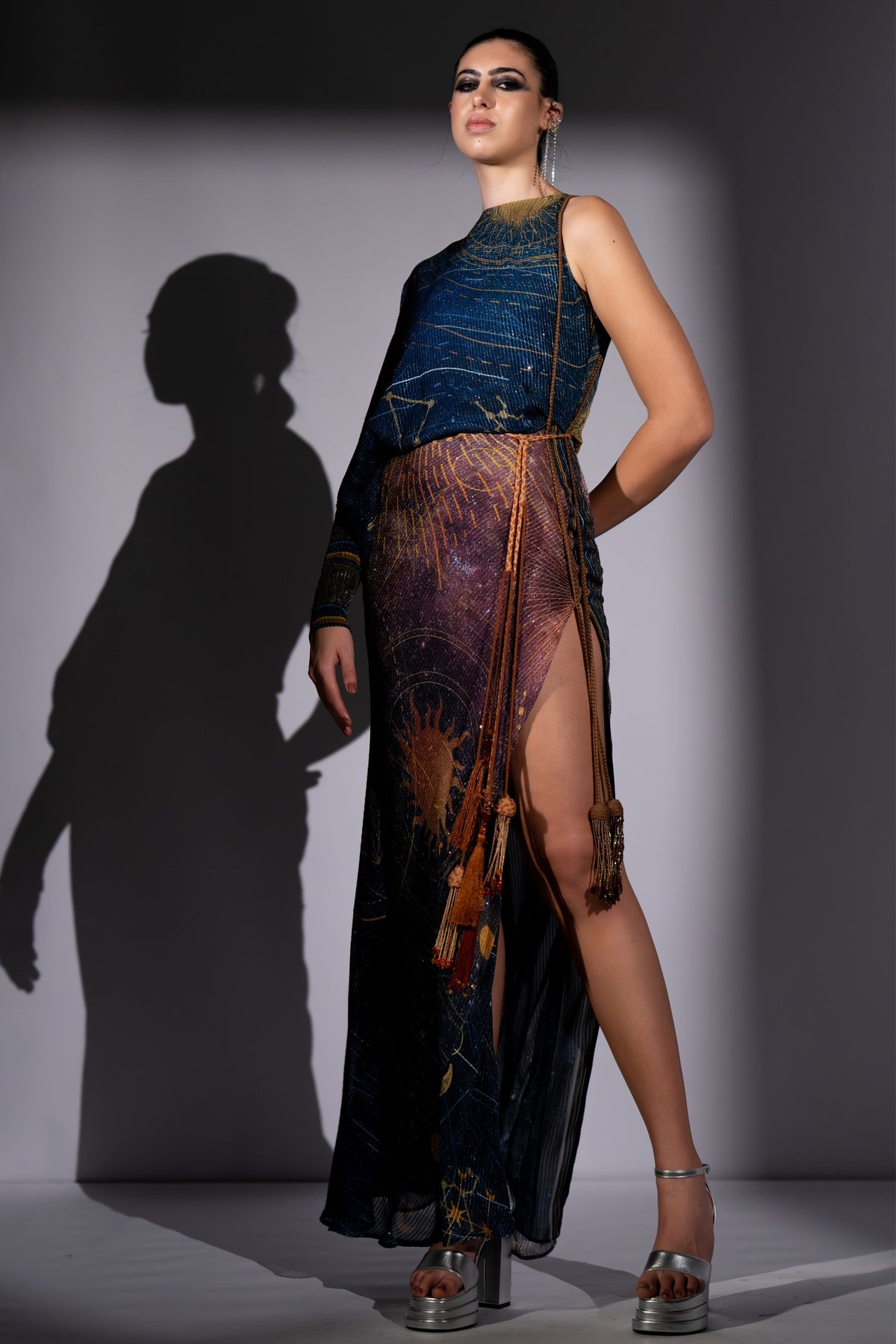 Blue One Shoulder Dress