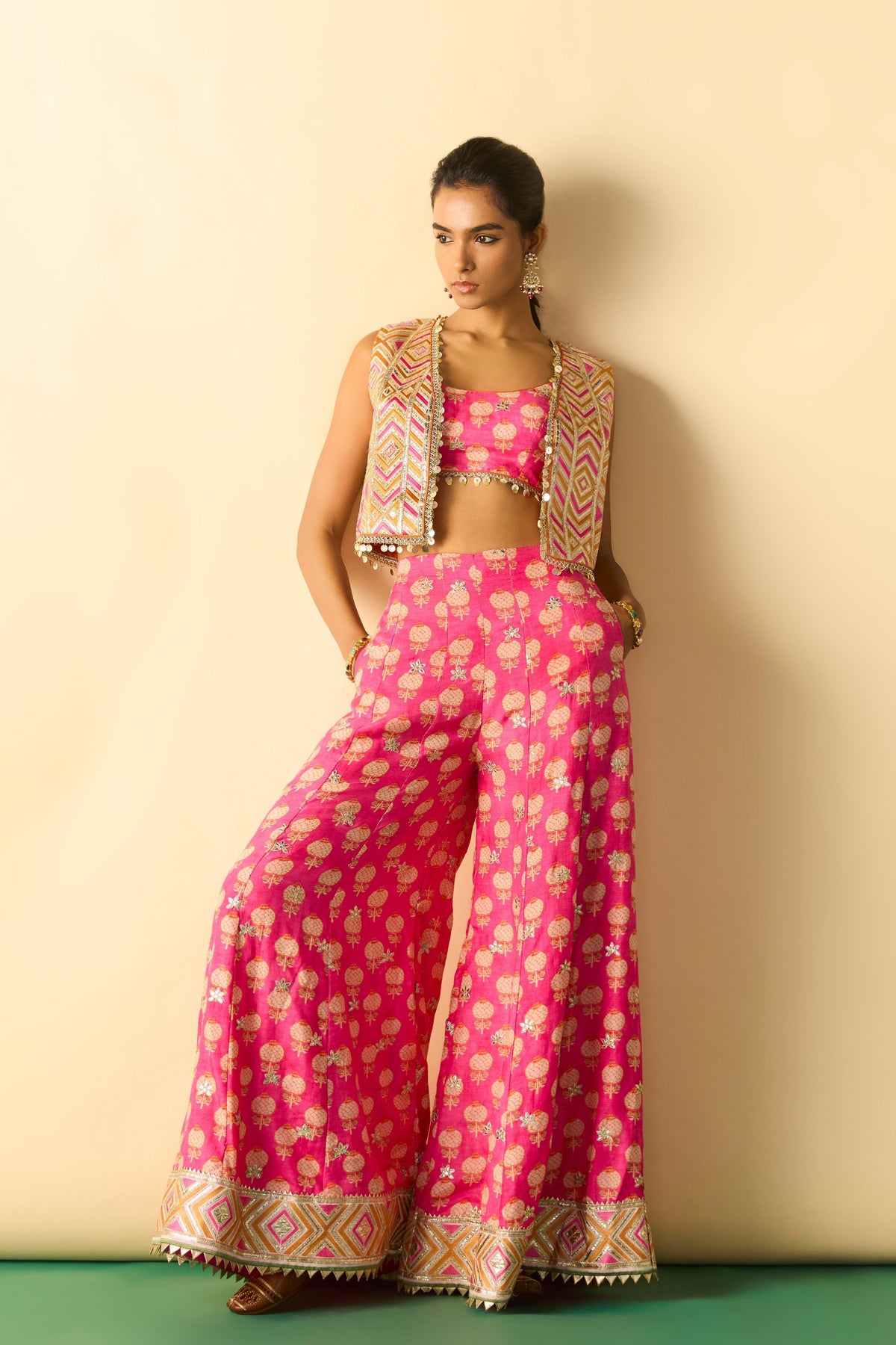 Eira Pink Sharara Set