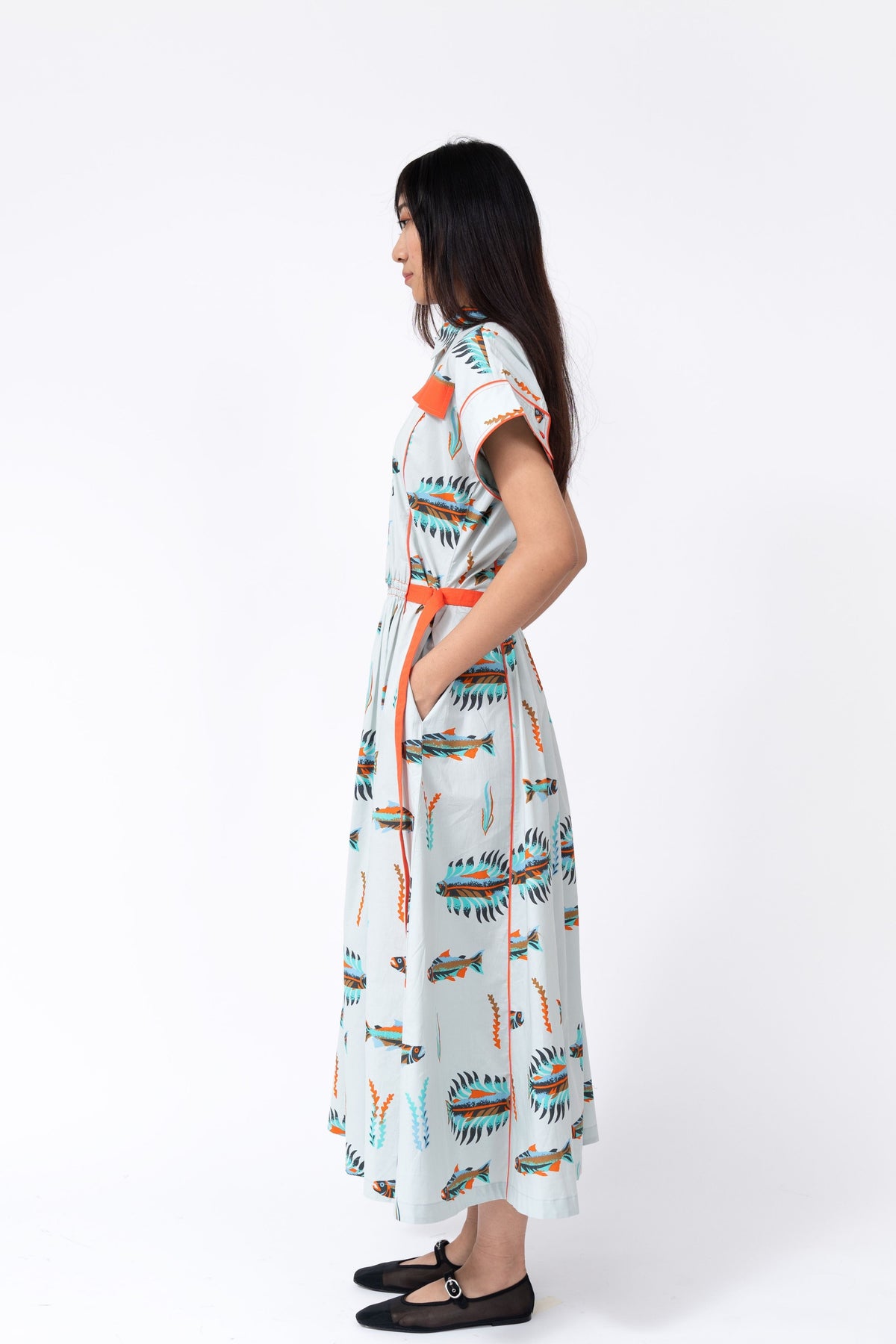 Scale Fish Print Tong Dress