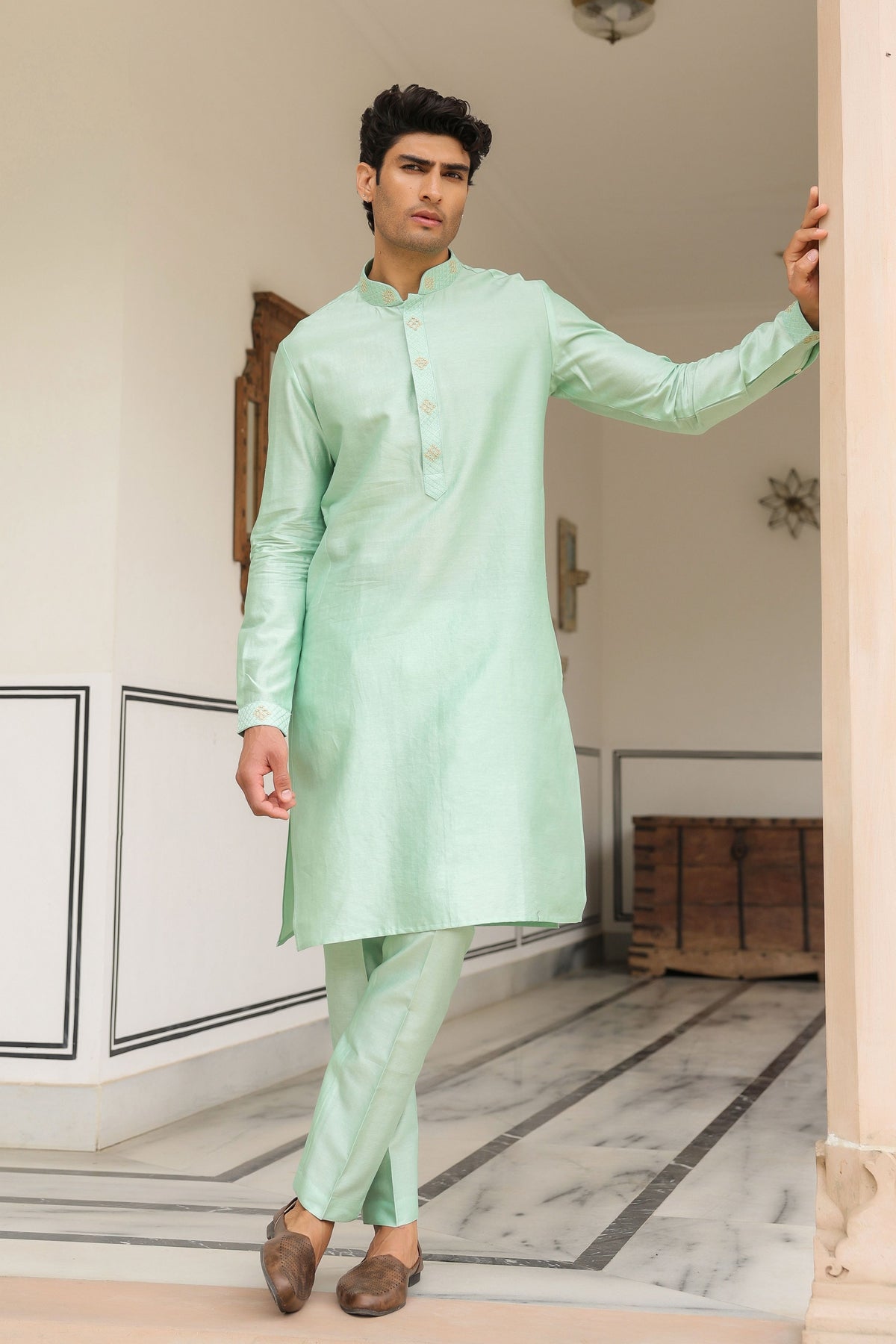 Gulzar Mint Green Kurta Set
