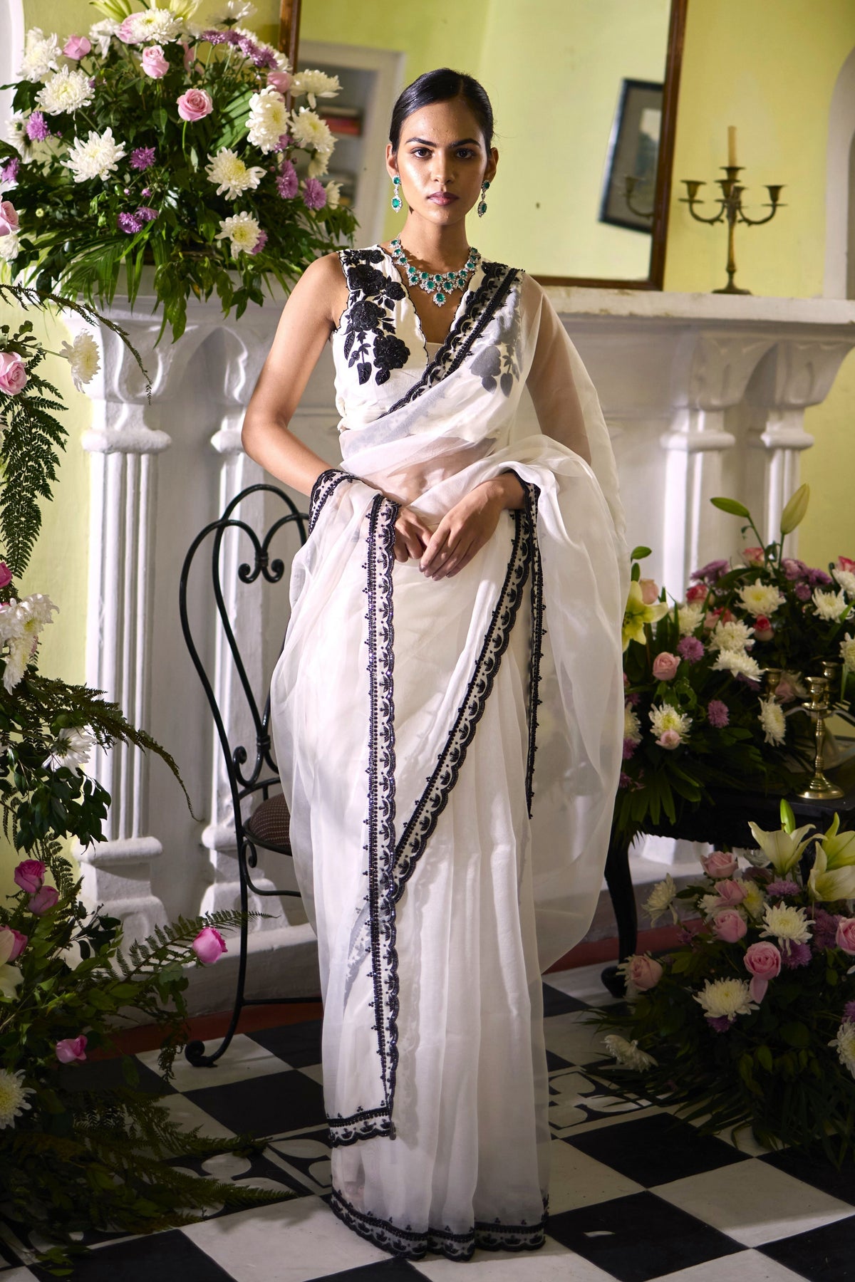Ivory Ruqsat Saree Set
