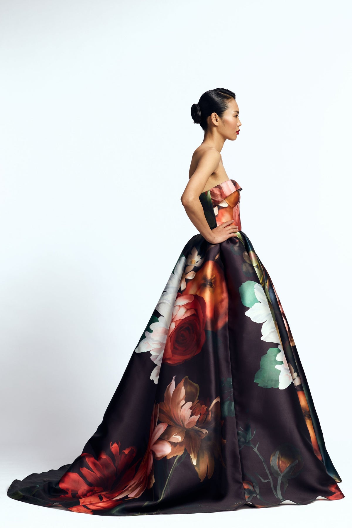 Strapless Draped Gown