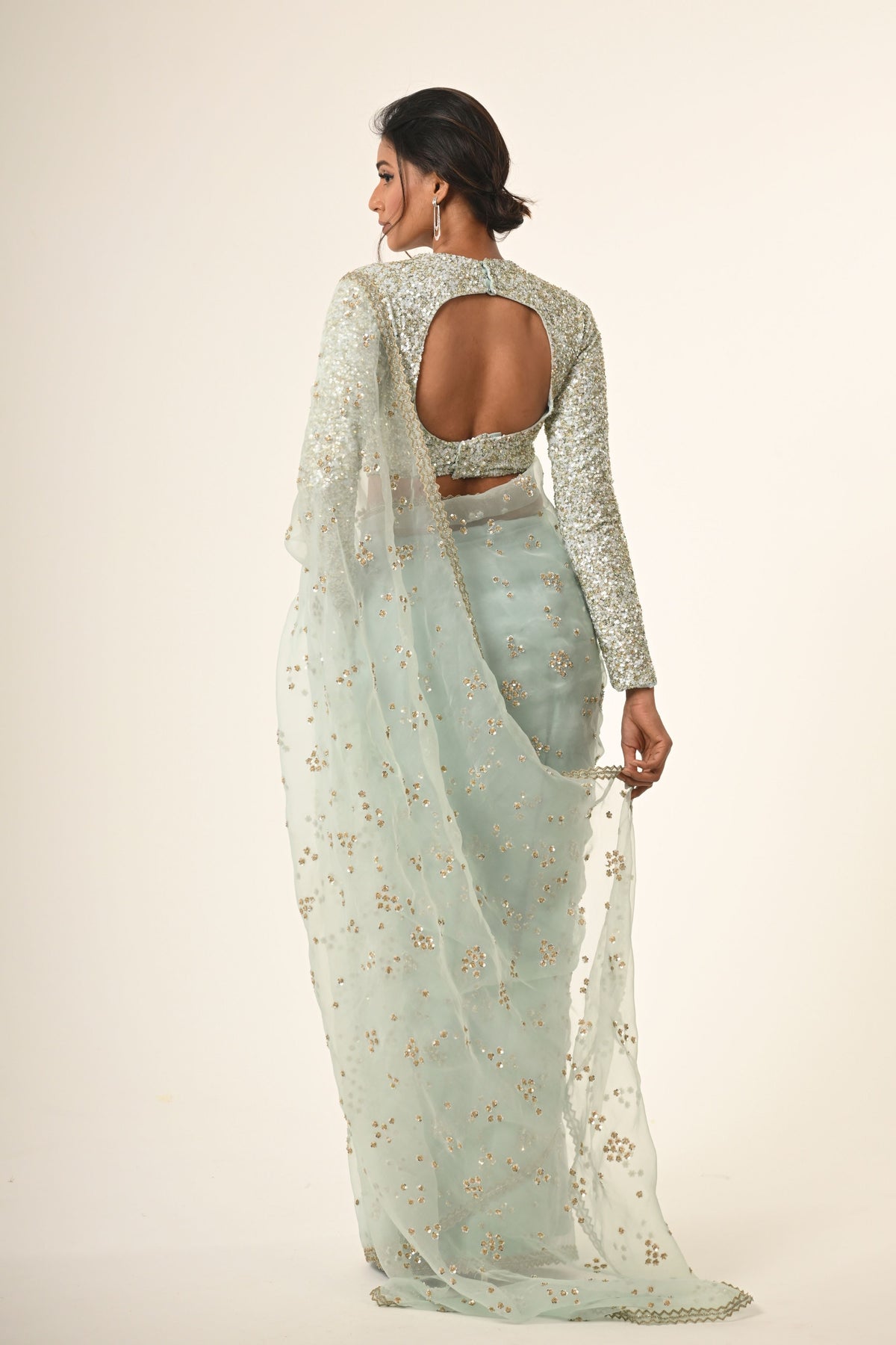 Grace Sequined Saree Set