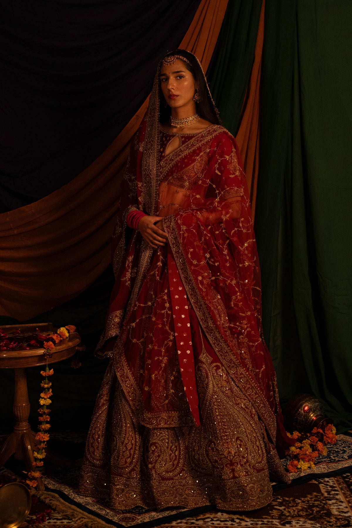 Surkh Rang Lehenga Set