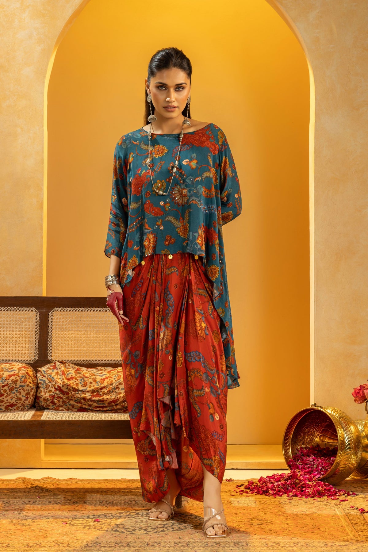Blue Asymmetric Co-ord Set