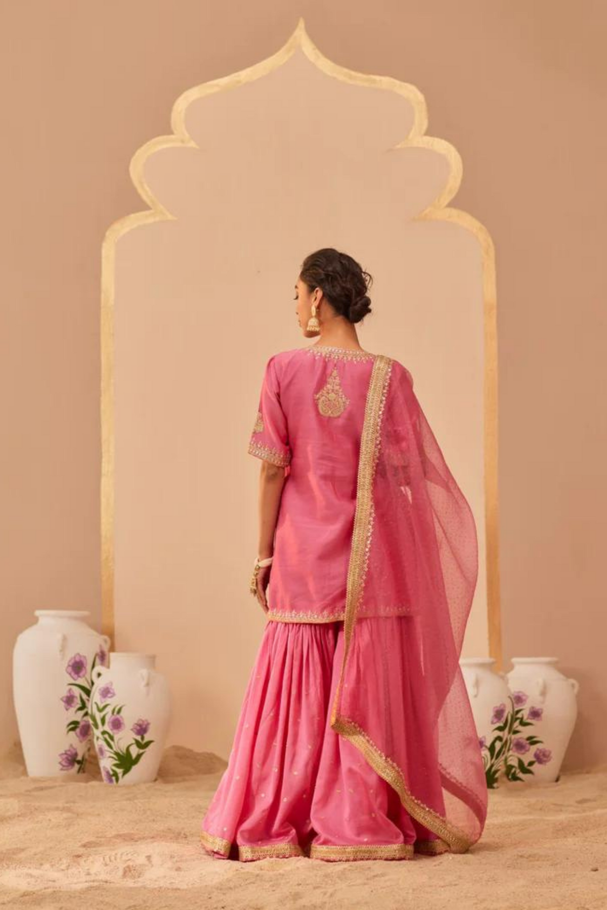 Suhair Pink Sharara Set