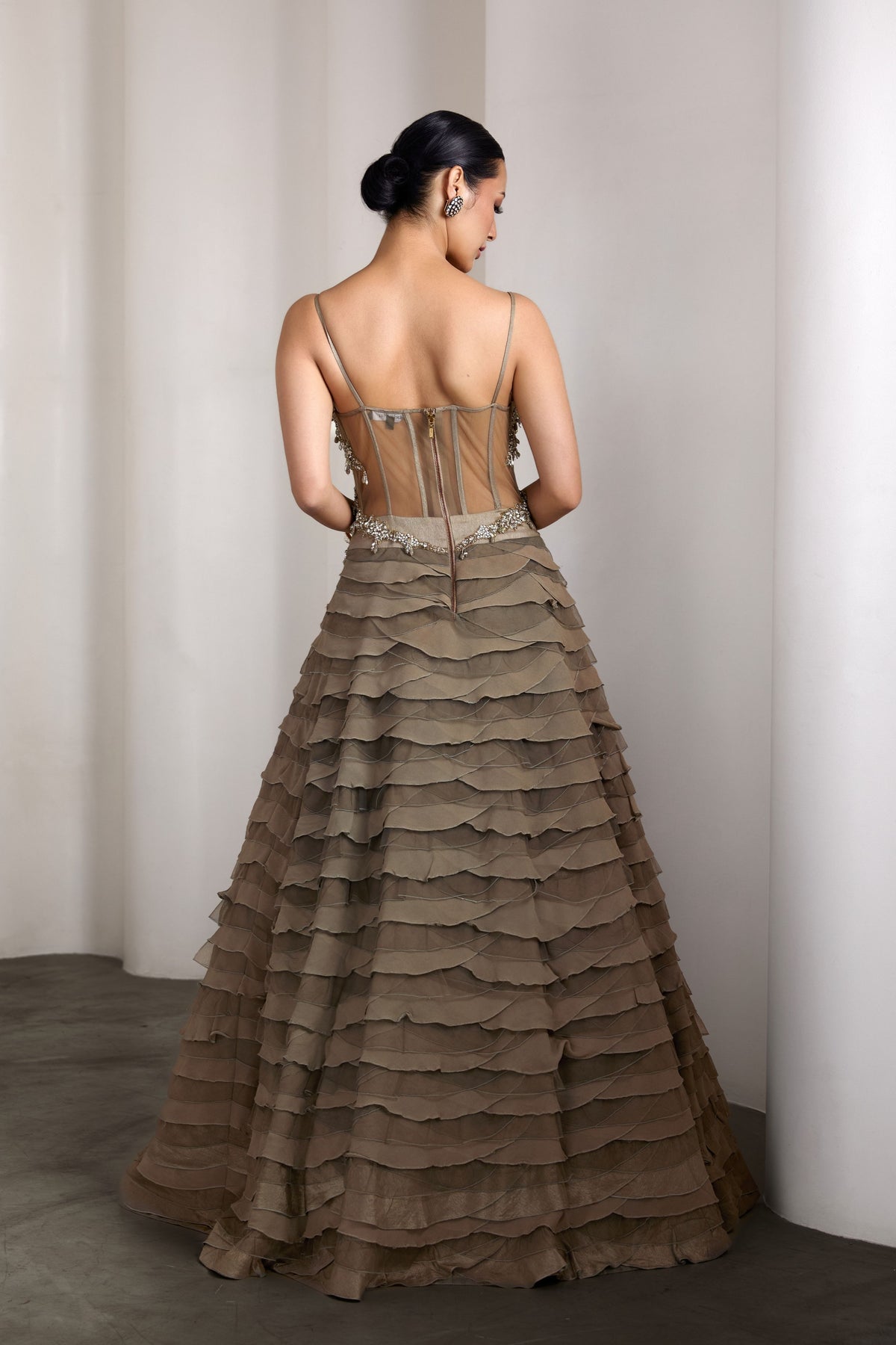 Olive Corset Fit Gown