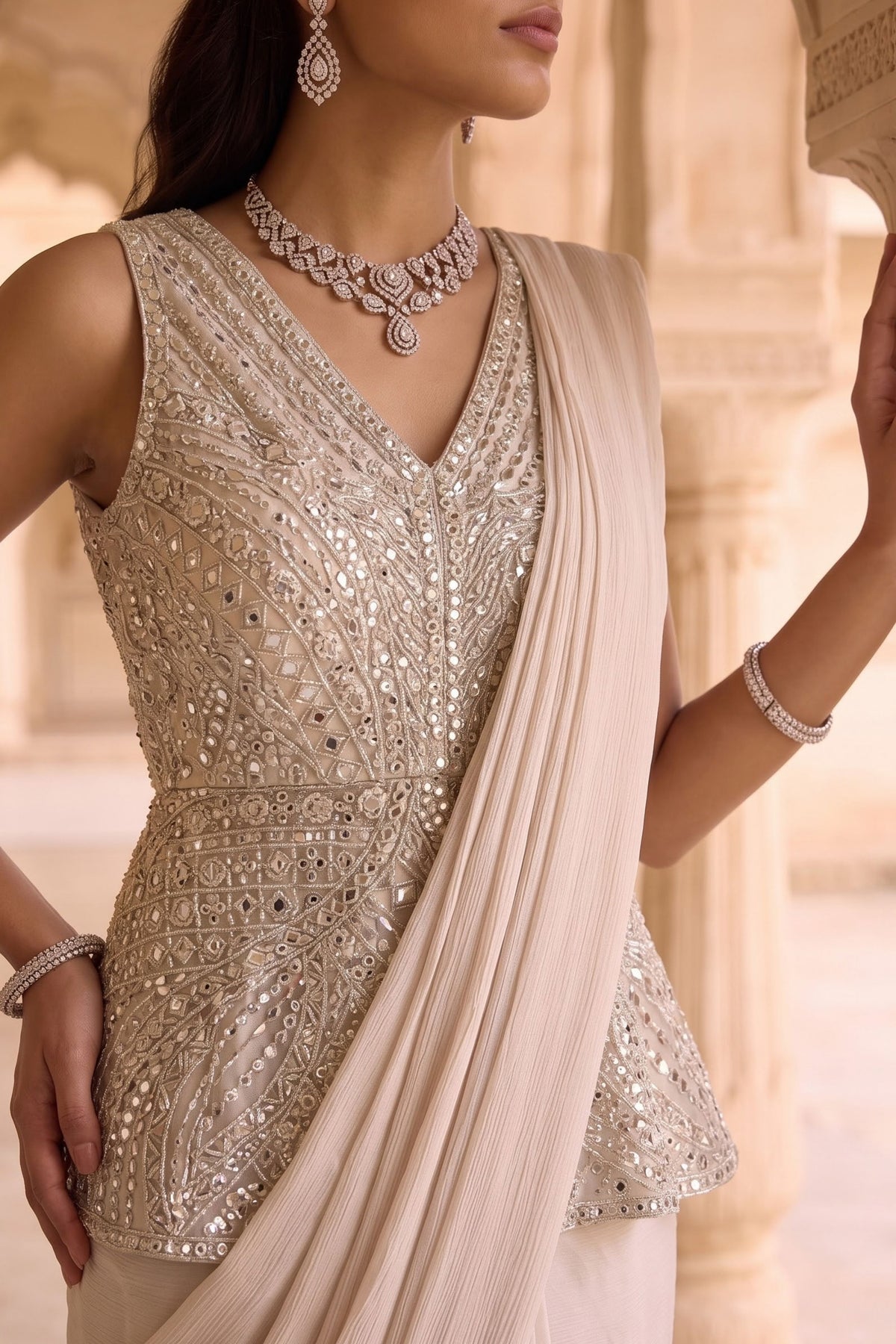 Raga Darpan Draped Saree Set