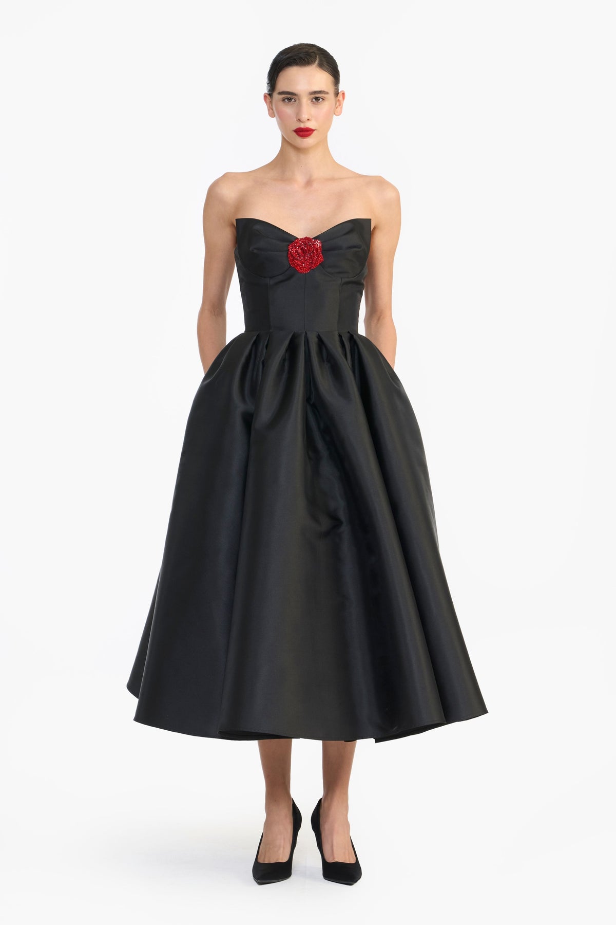 Sculpted Strapless Midi