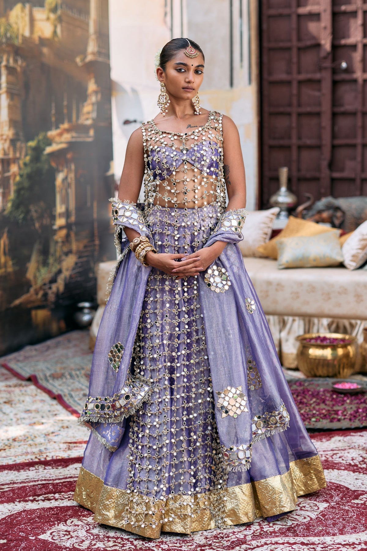 Lilac Prabha Lehenga Set