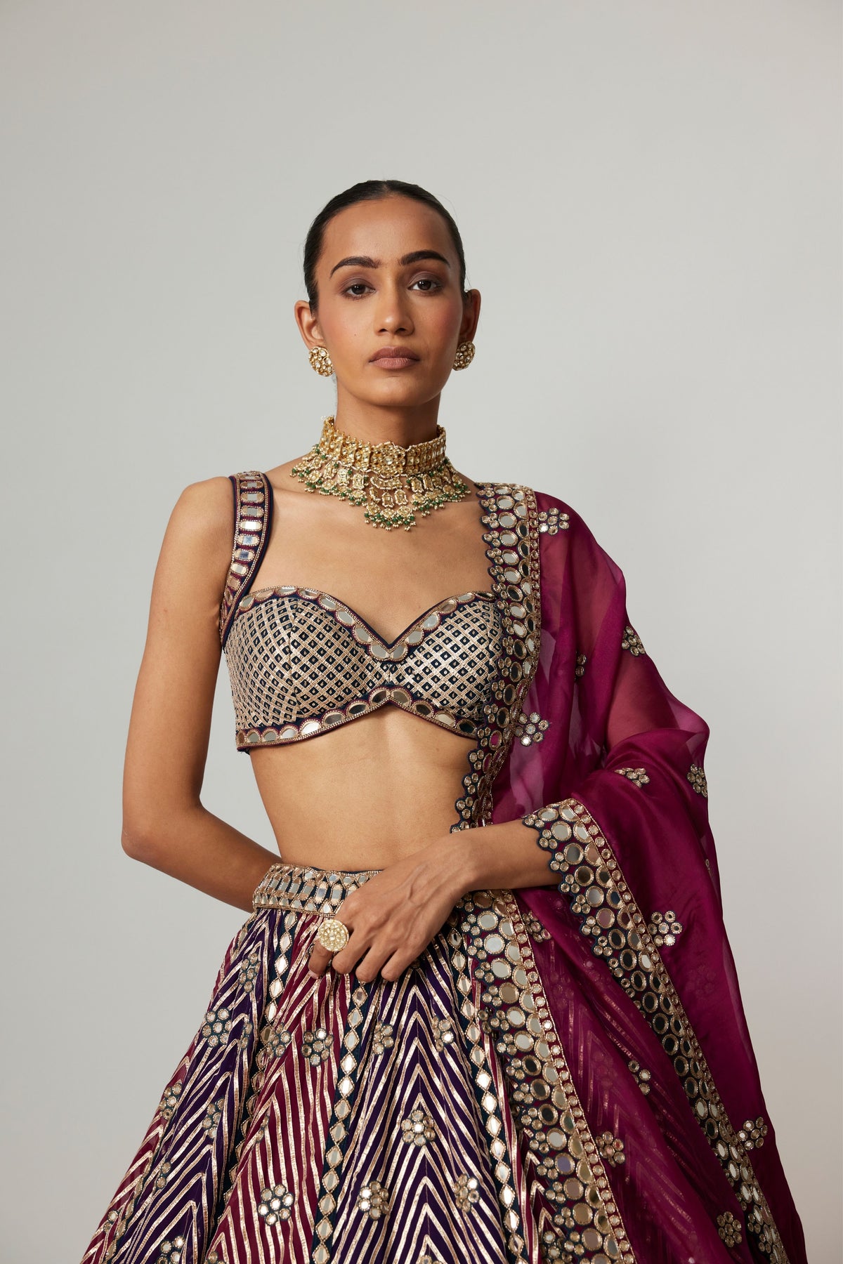 Teal Multicolor Lehenga Set