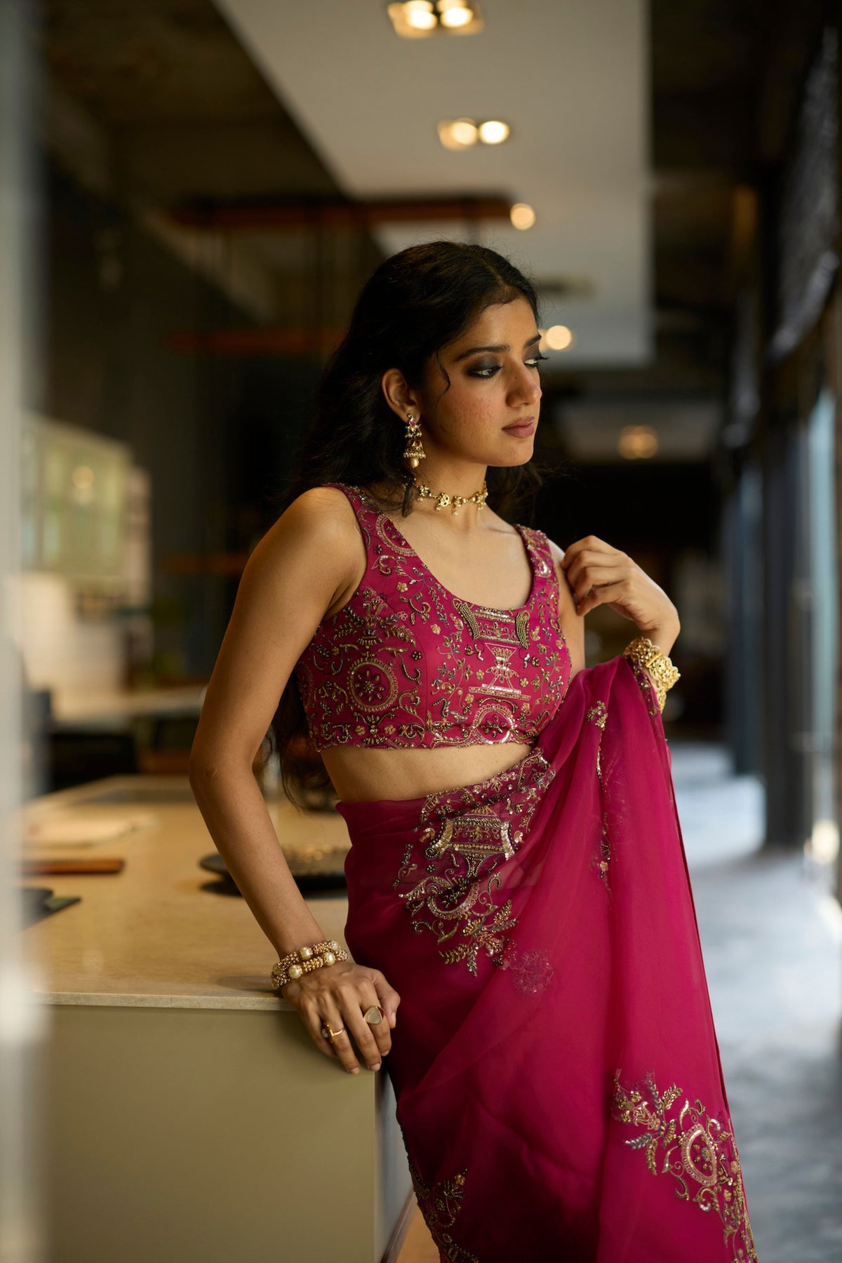 Pink Anugraha Saree