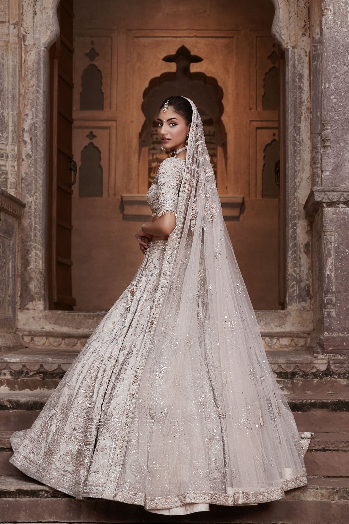 Silver Needle Holy Trinity Lehenga Set