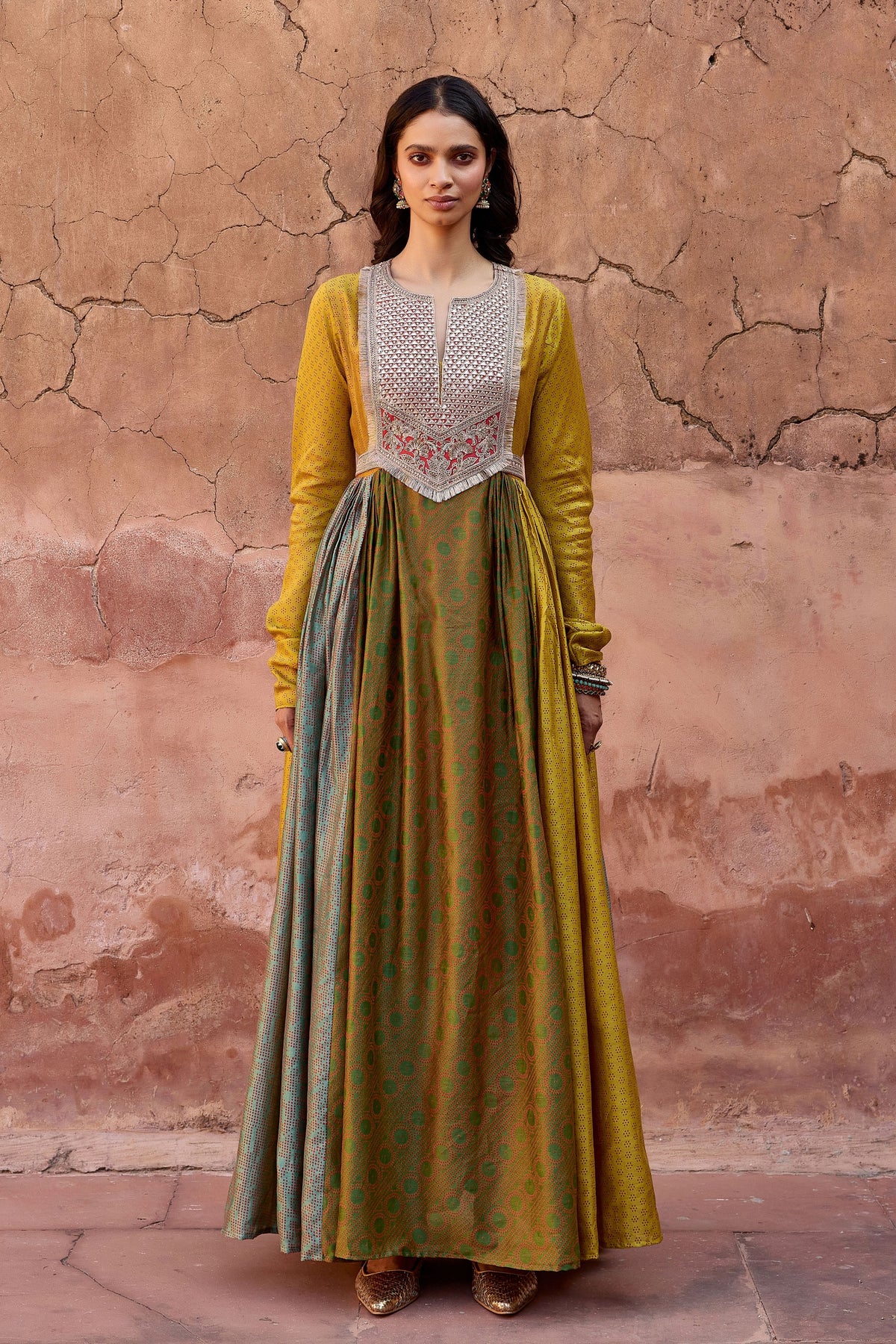 Haldi Nashpal Anarkali Dress