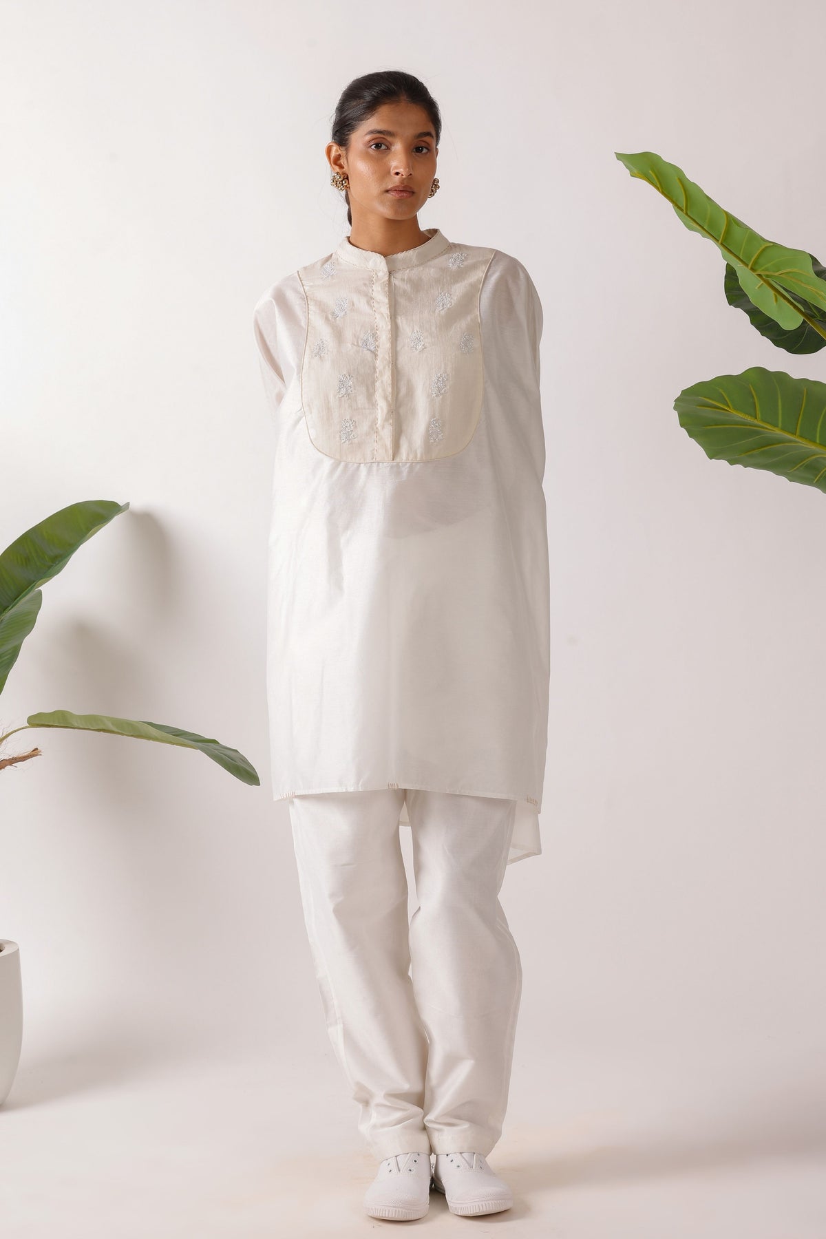 Cream Jamdani Co-ord Set