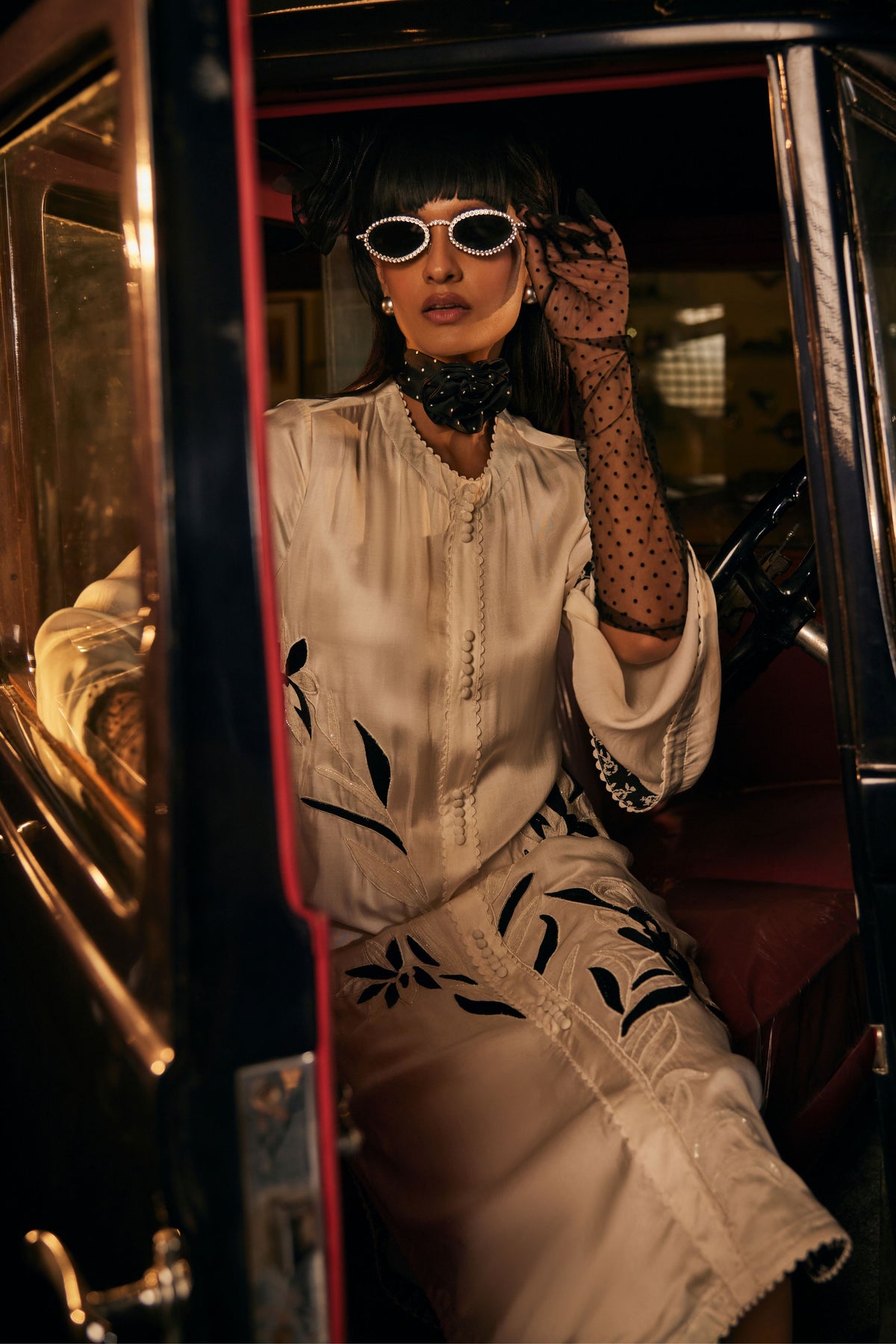 White Calf Length Dress
