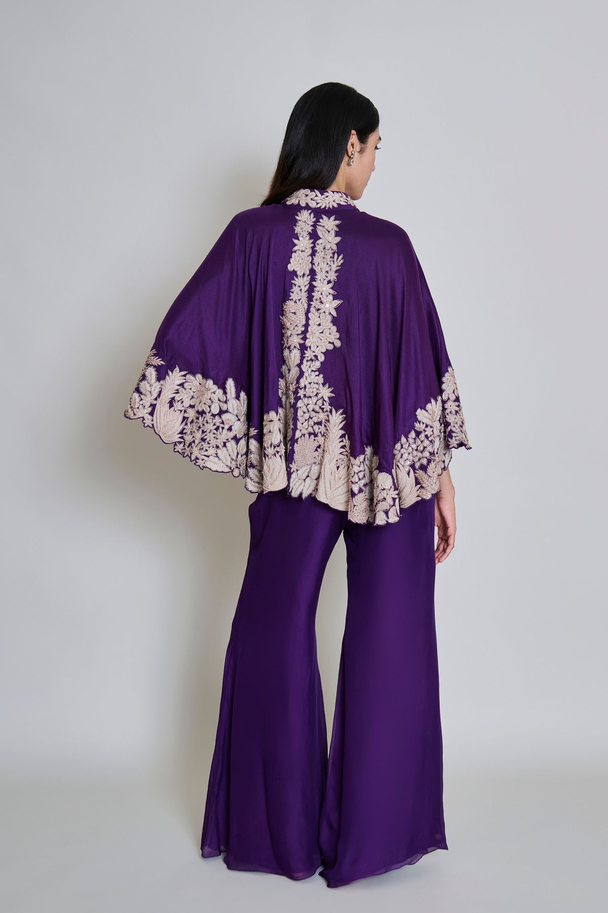 Kalie Purple Cape Set