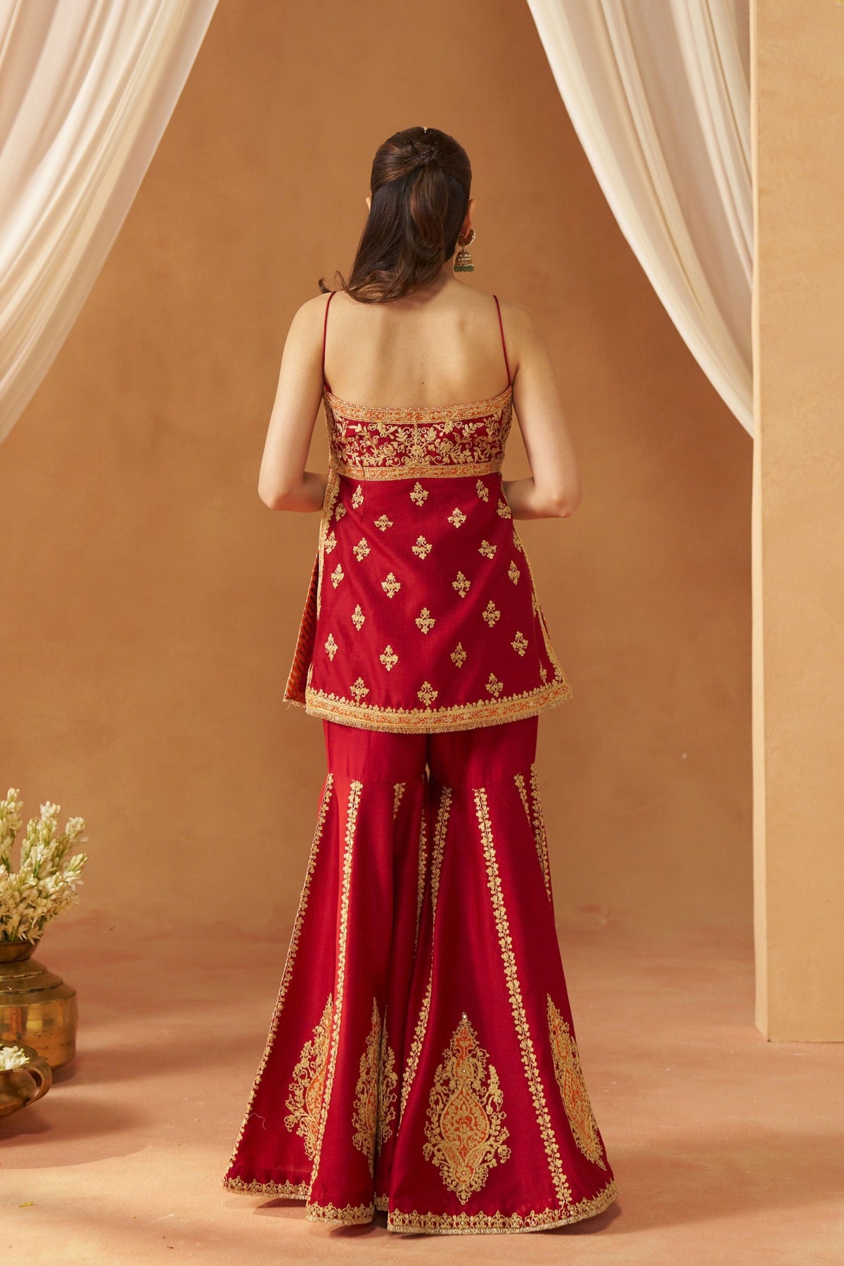 Najma Deep Red Kurta Set