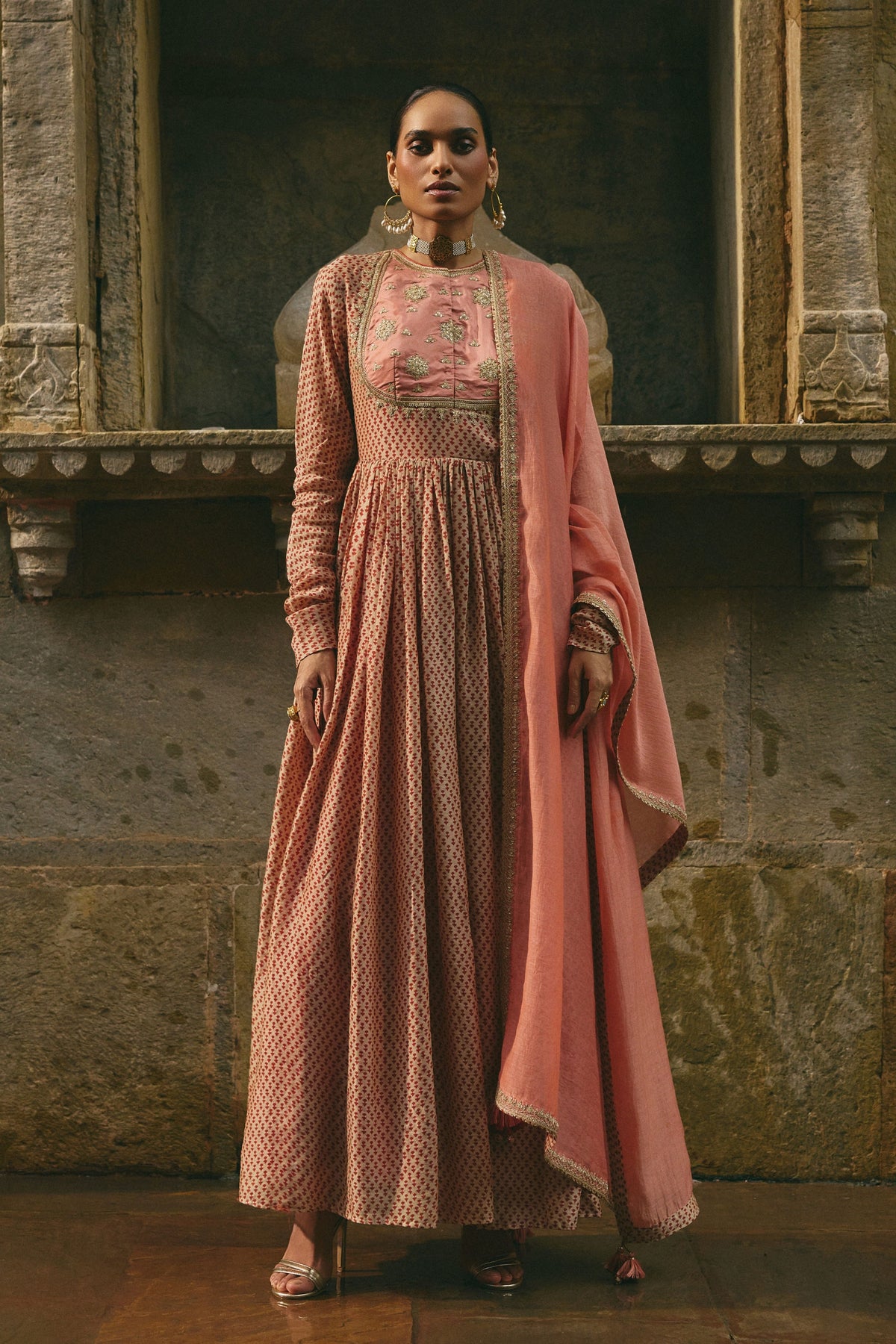 Printed Anarkali Set