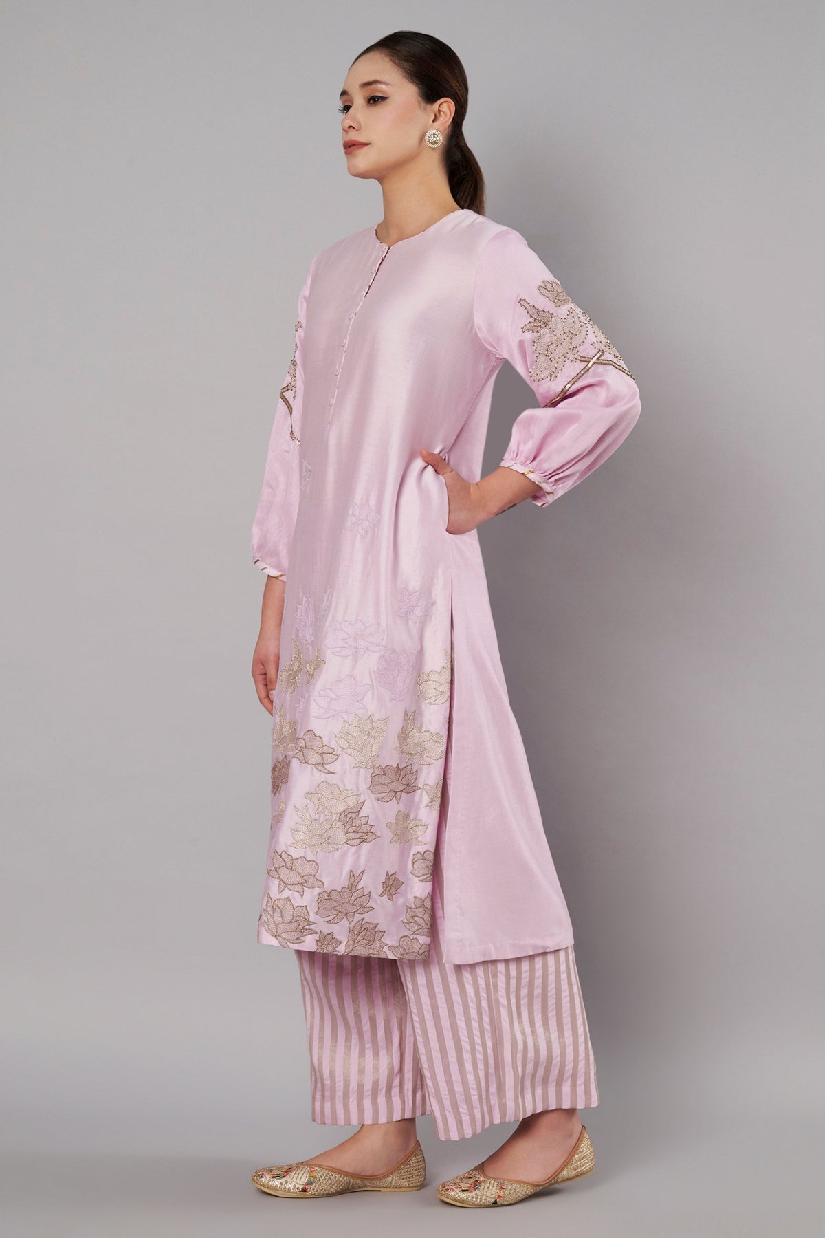 Petal Promise Pastel Lilac Kurta Set