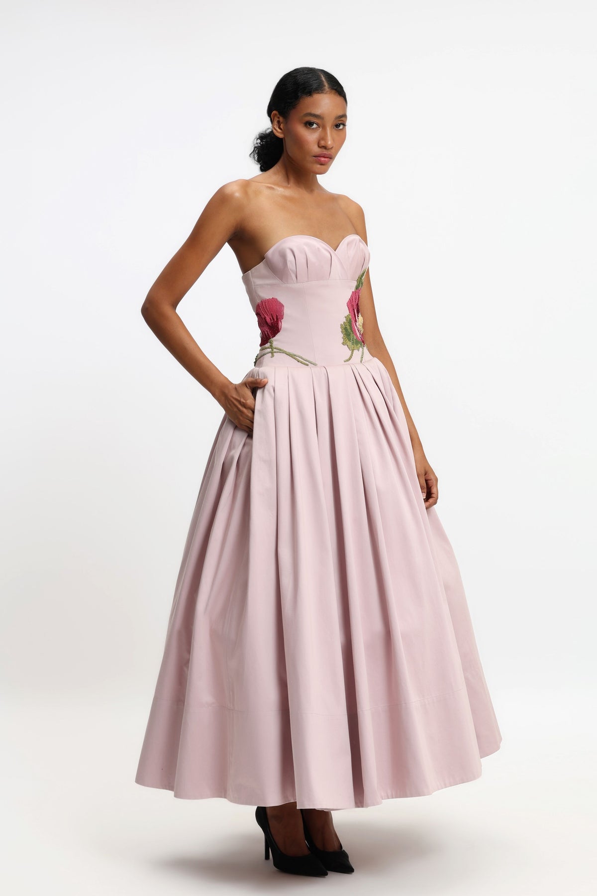 Strapless Corset Maxi Dress