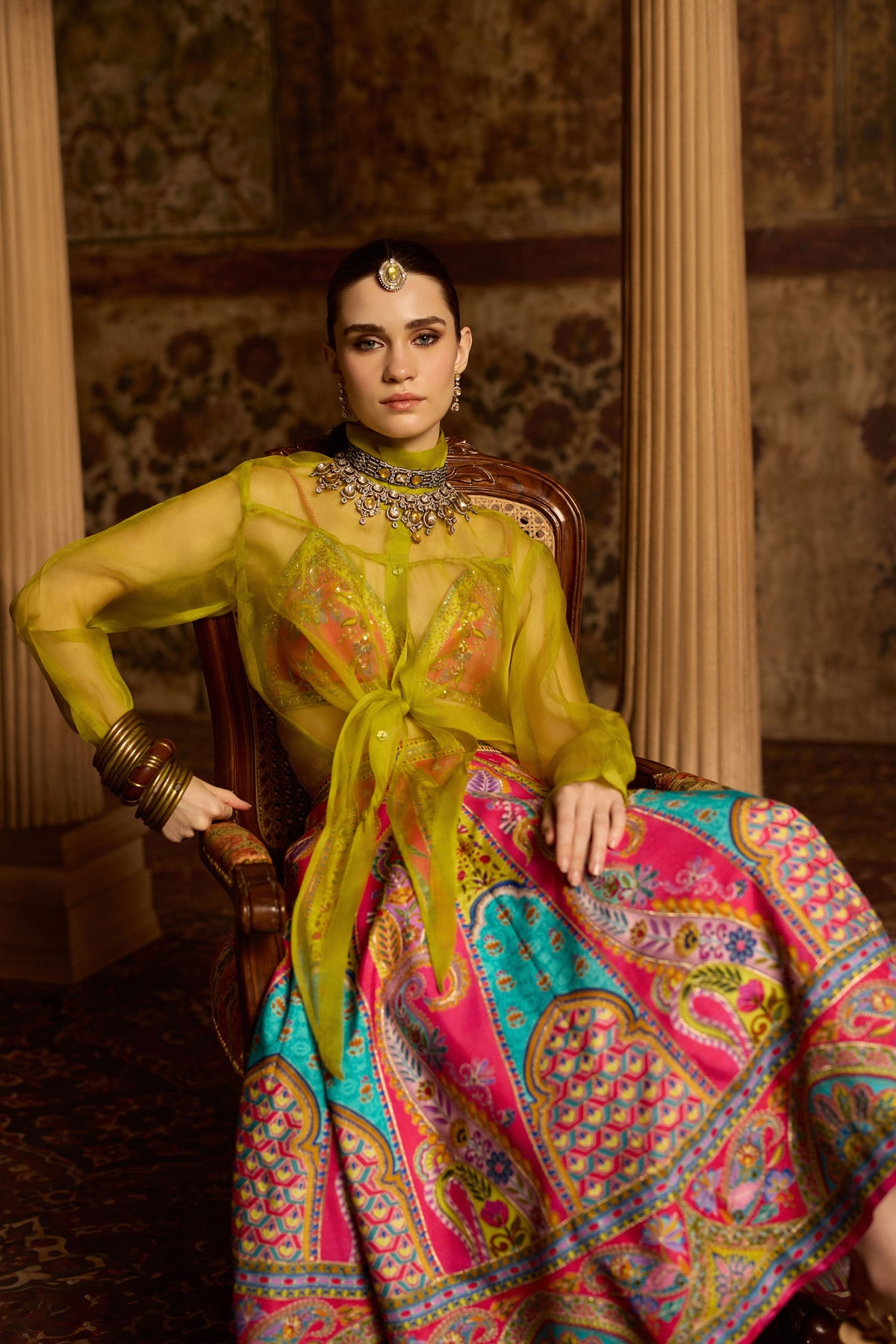 Vamika Lime Lehenga Set