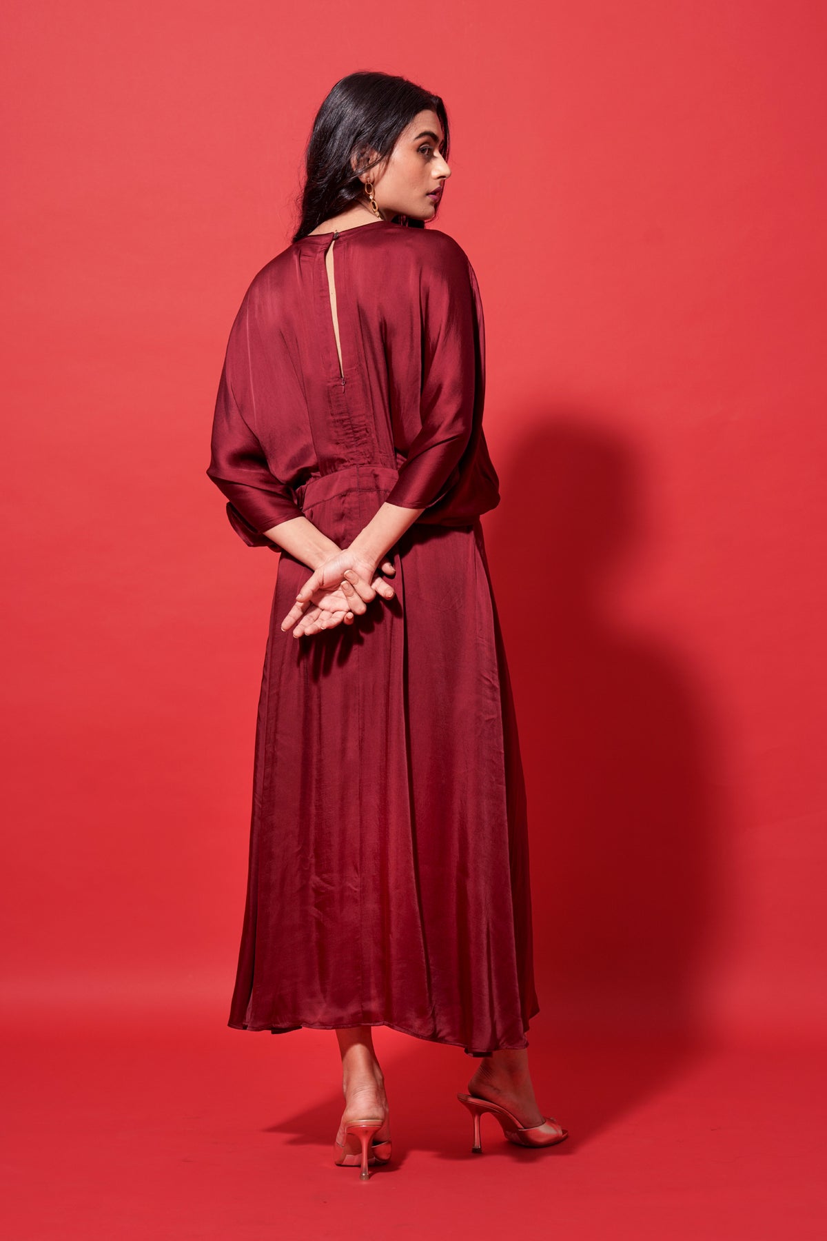 Elena Maroon Dress