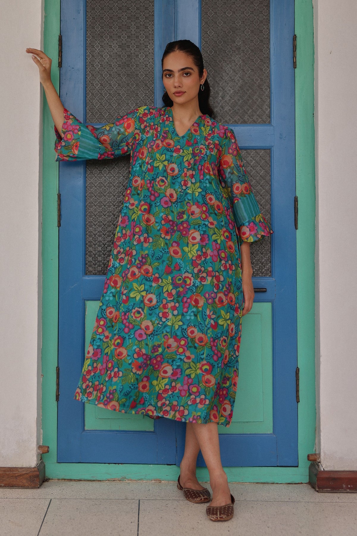 Teal Bloom Dress