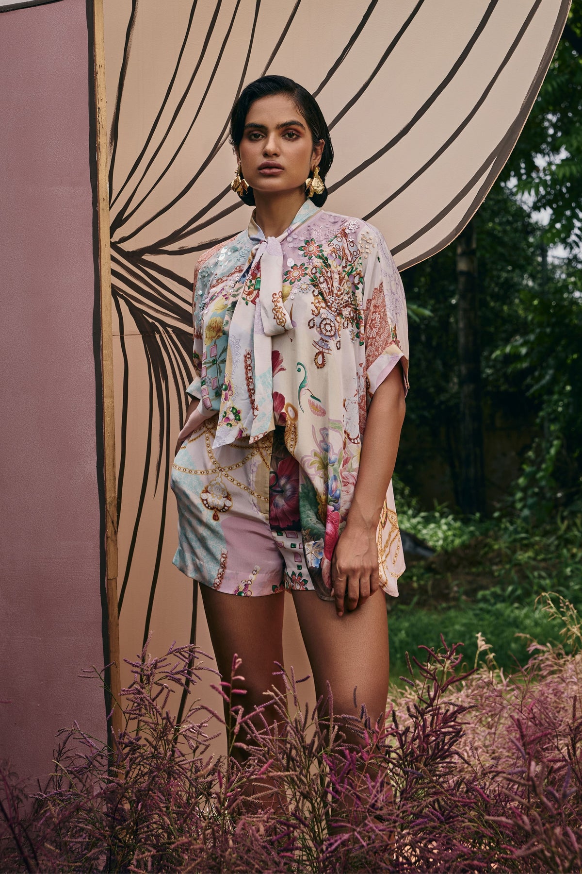 Trove Tie-up Top and High-waist Shorts