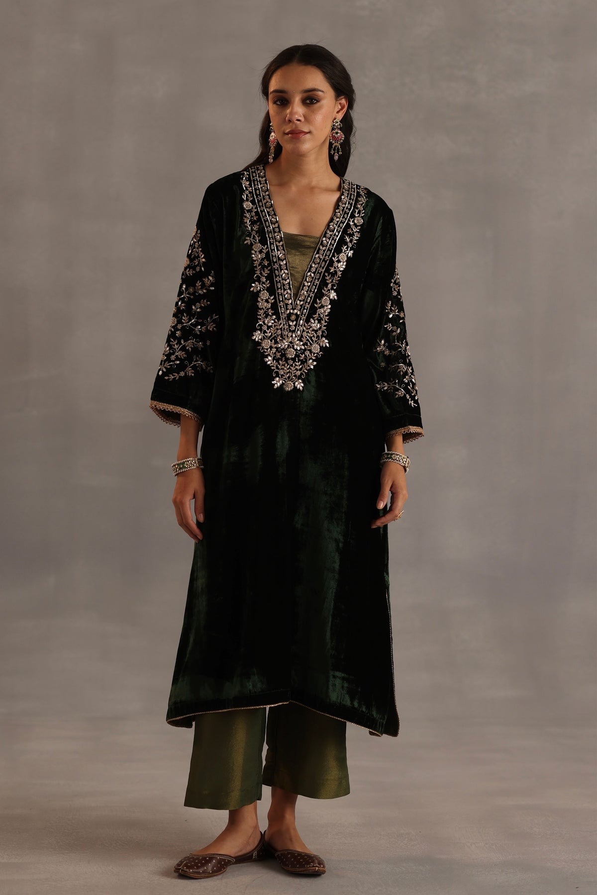 Minar Green Kurta Set