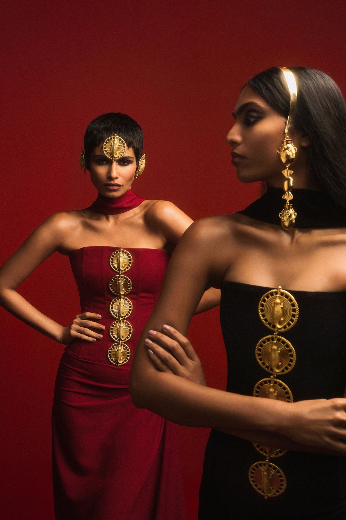 The Black Ghana Gator Corset Set