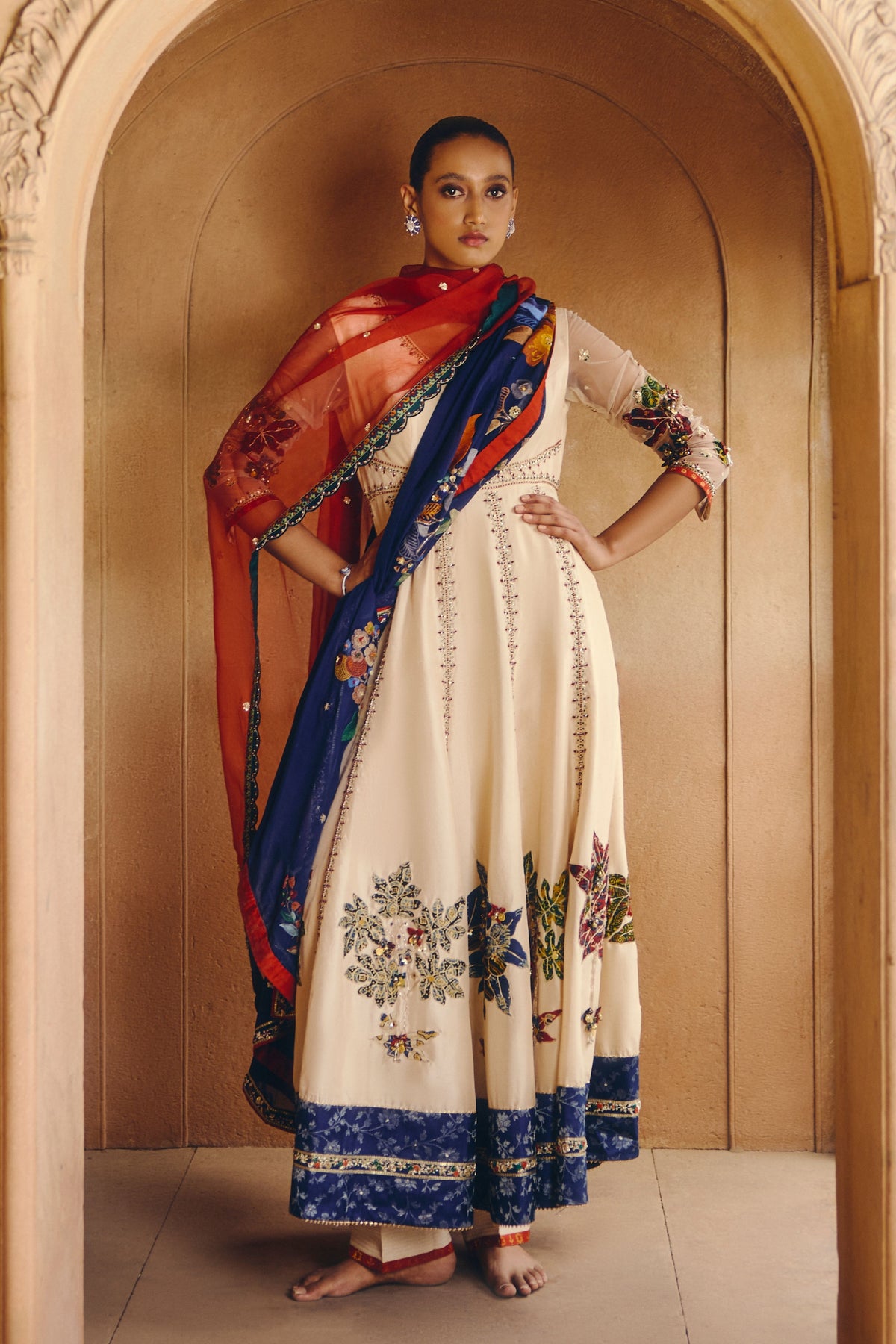 Ivory Symphony Anarkali