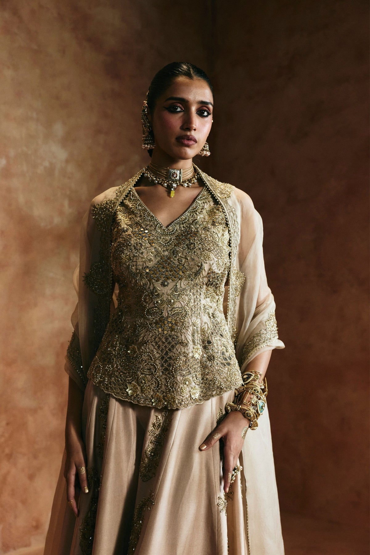 Ivory Sindh Sharara Set