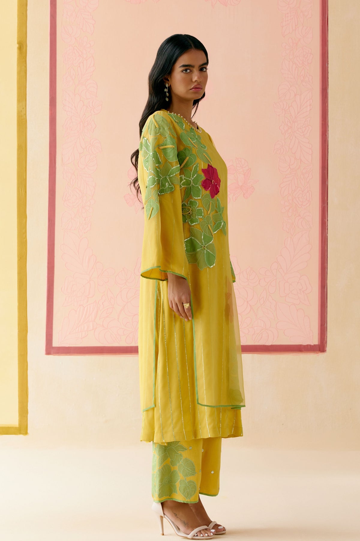 Mustard Colored Kurta Set