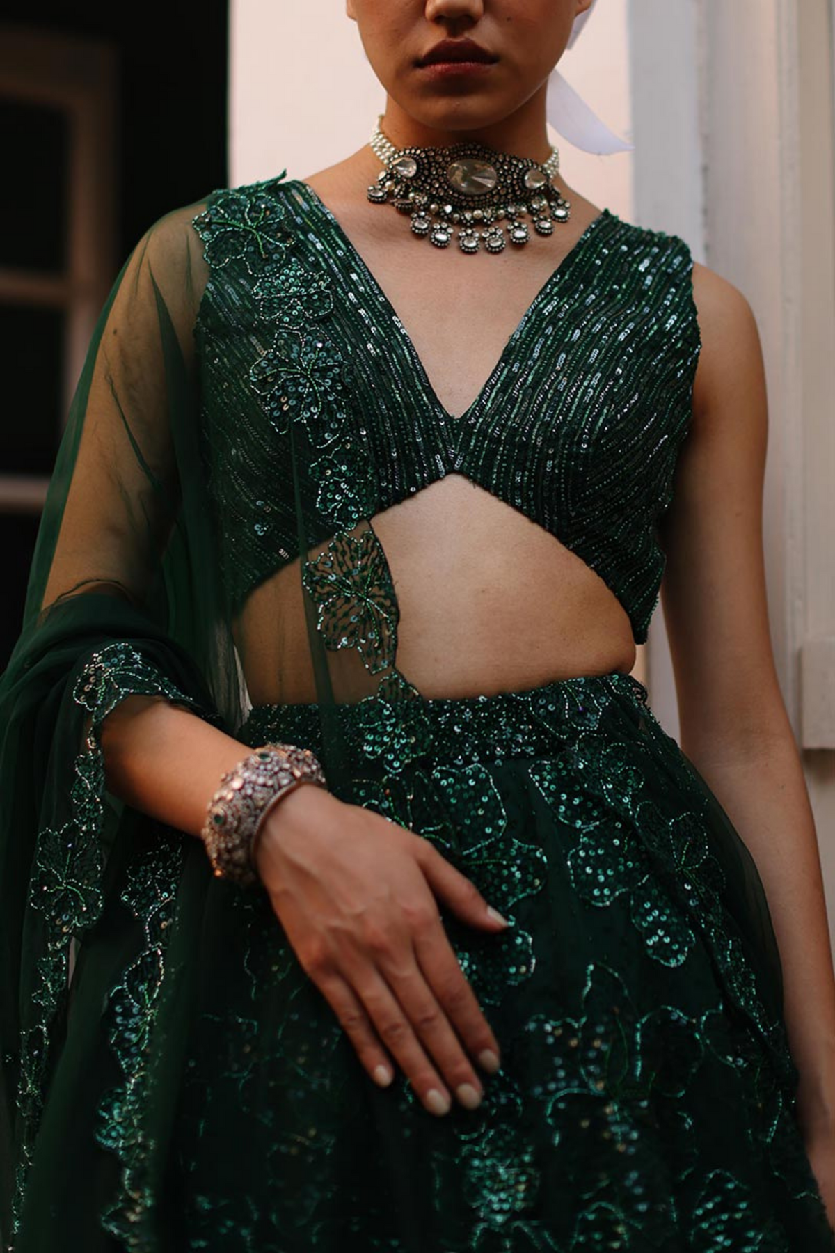 Emerald Enchantment Lehenga Set