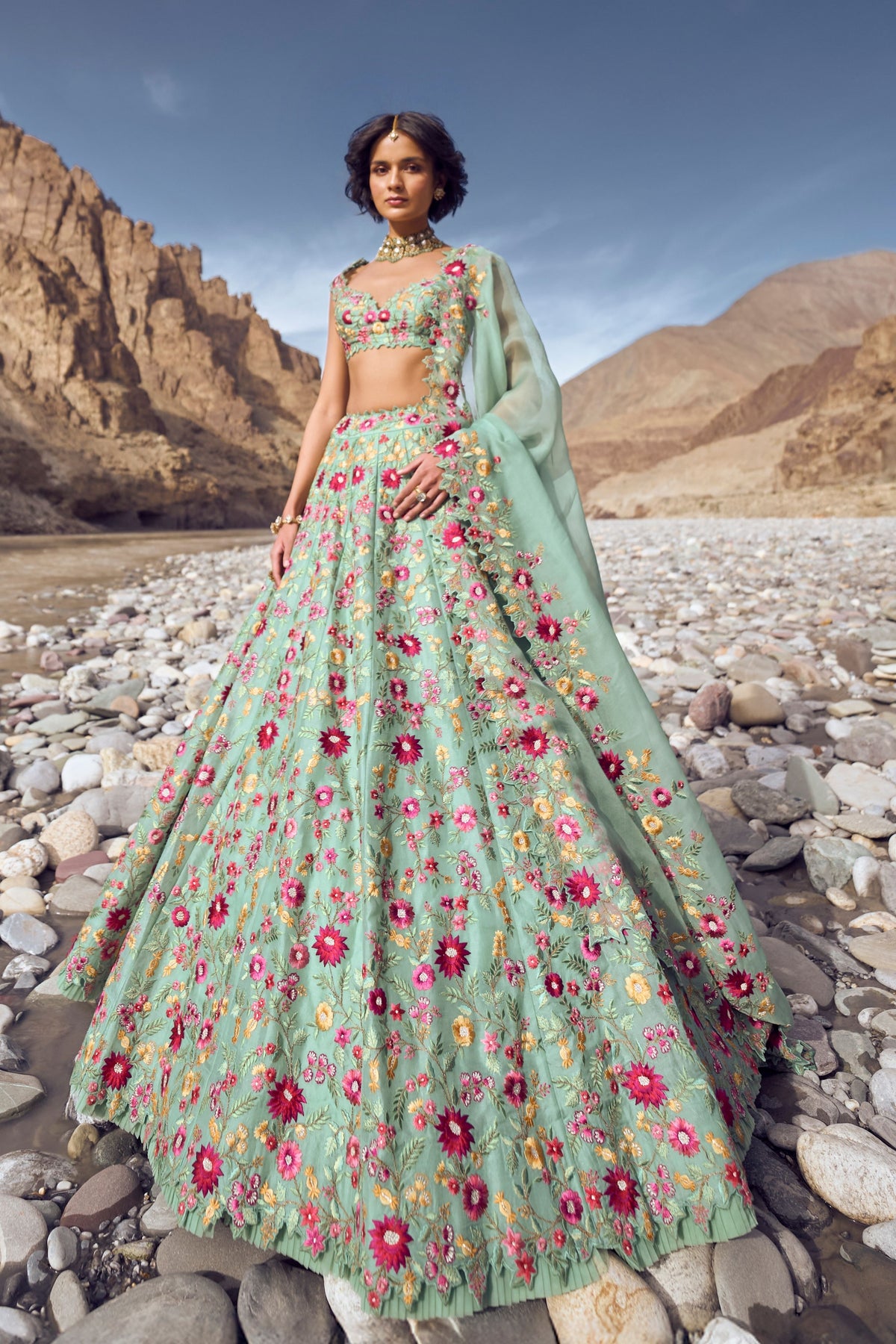 Azure Lehenga Set