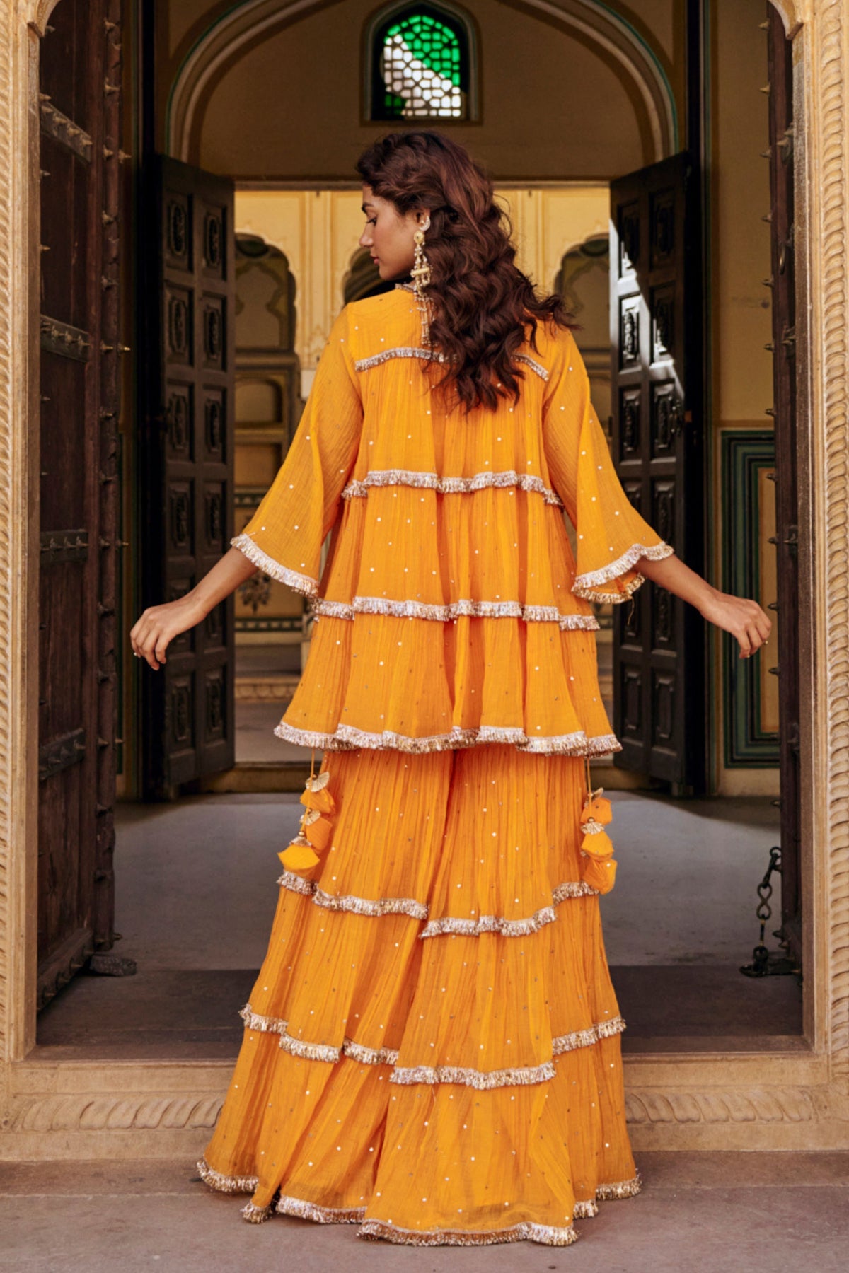 Saffron Sharara Set
