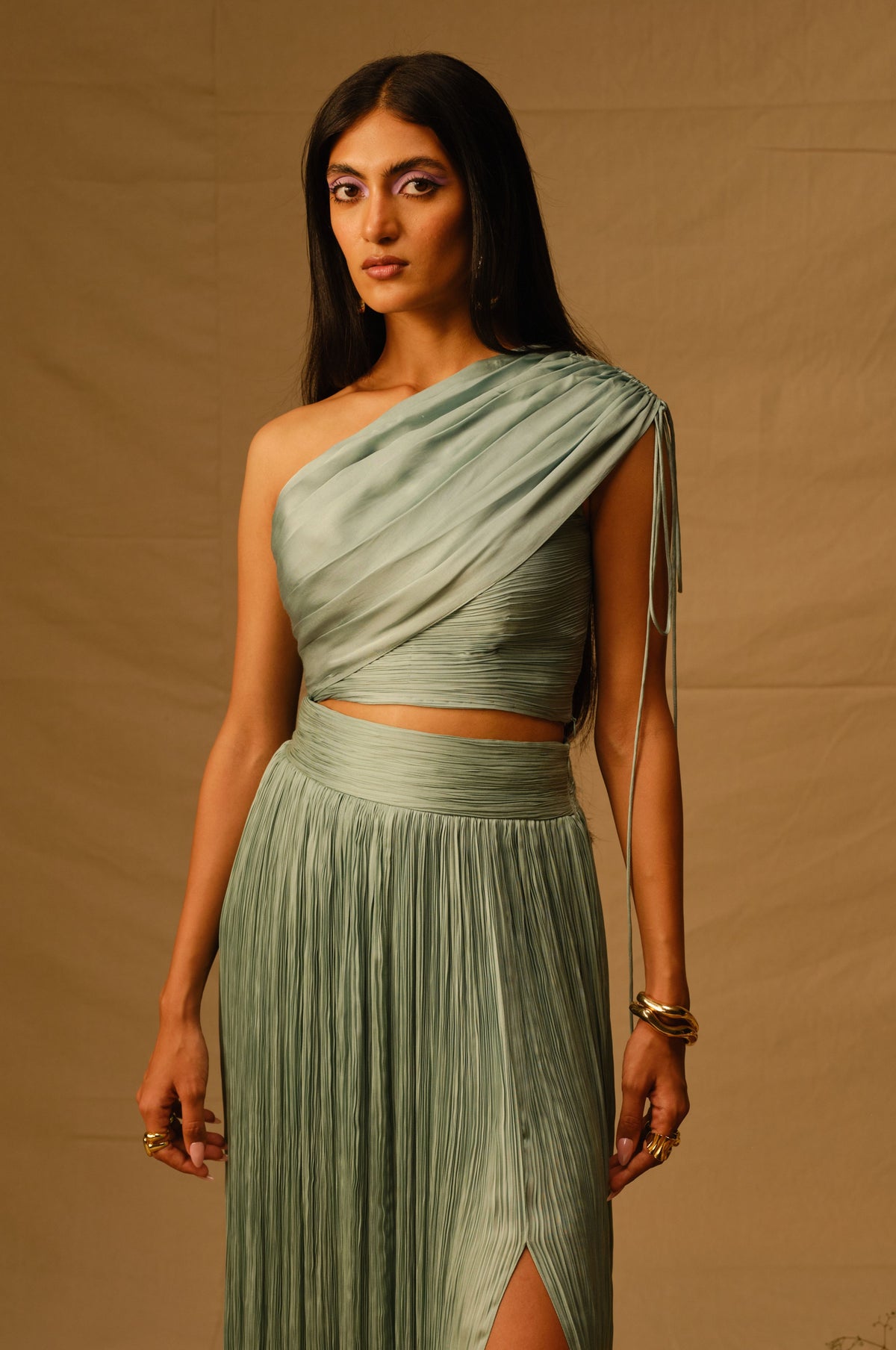 Mia Blue Ruched Skirt