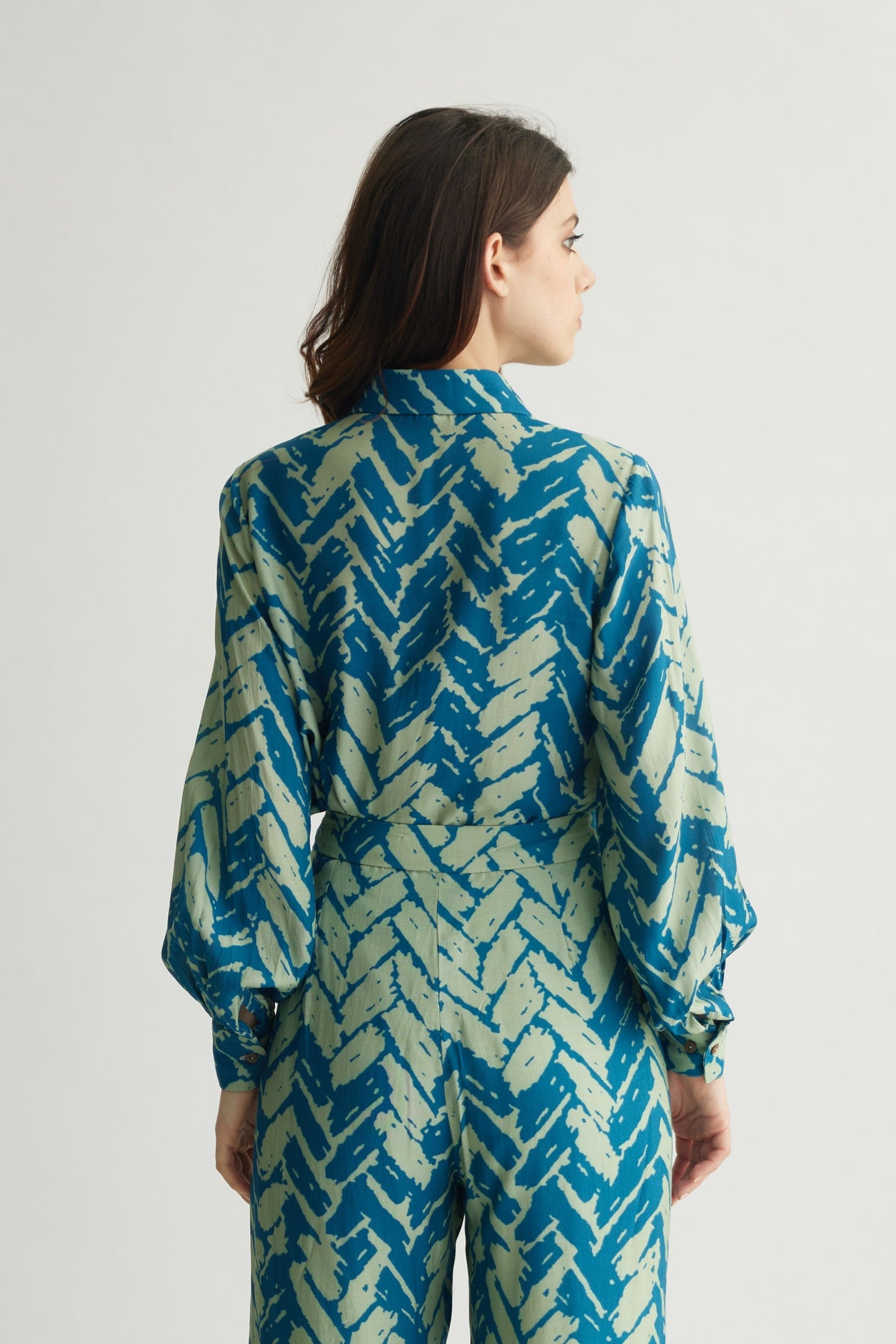 Blue Chevron Pants