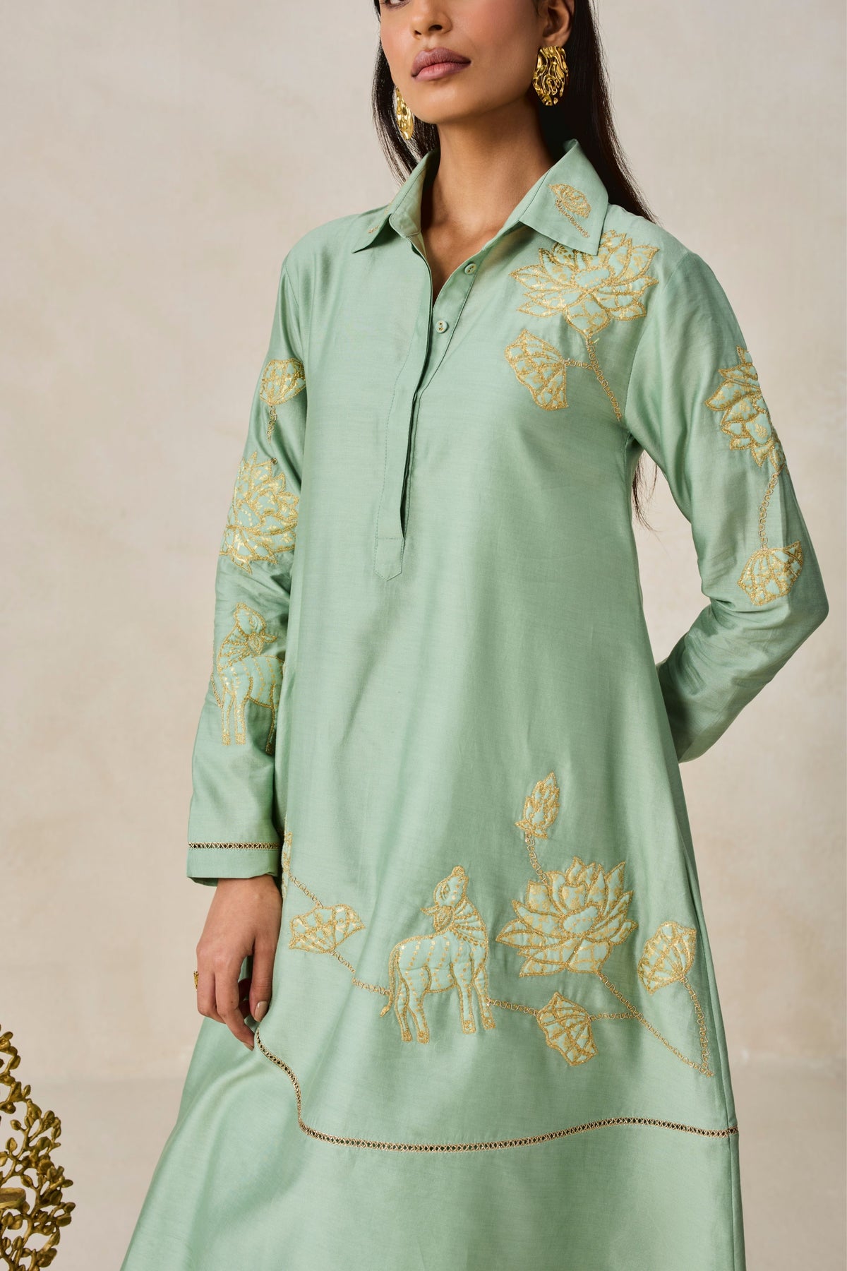 Green Kurta With Salwar