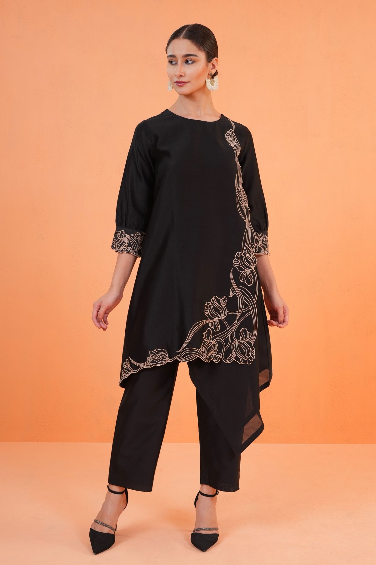 Black Oasis Tunic Set
