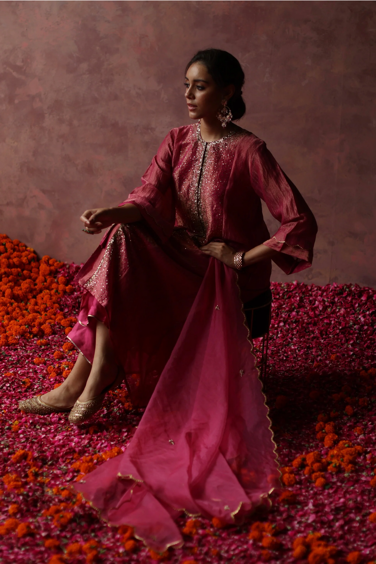 Fuchsia Pink Paakizah Kurta Set