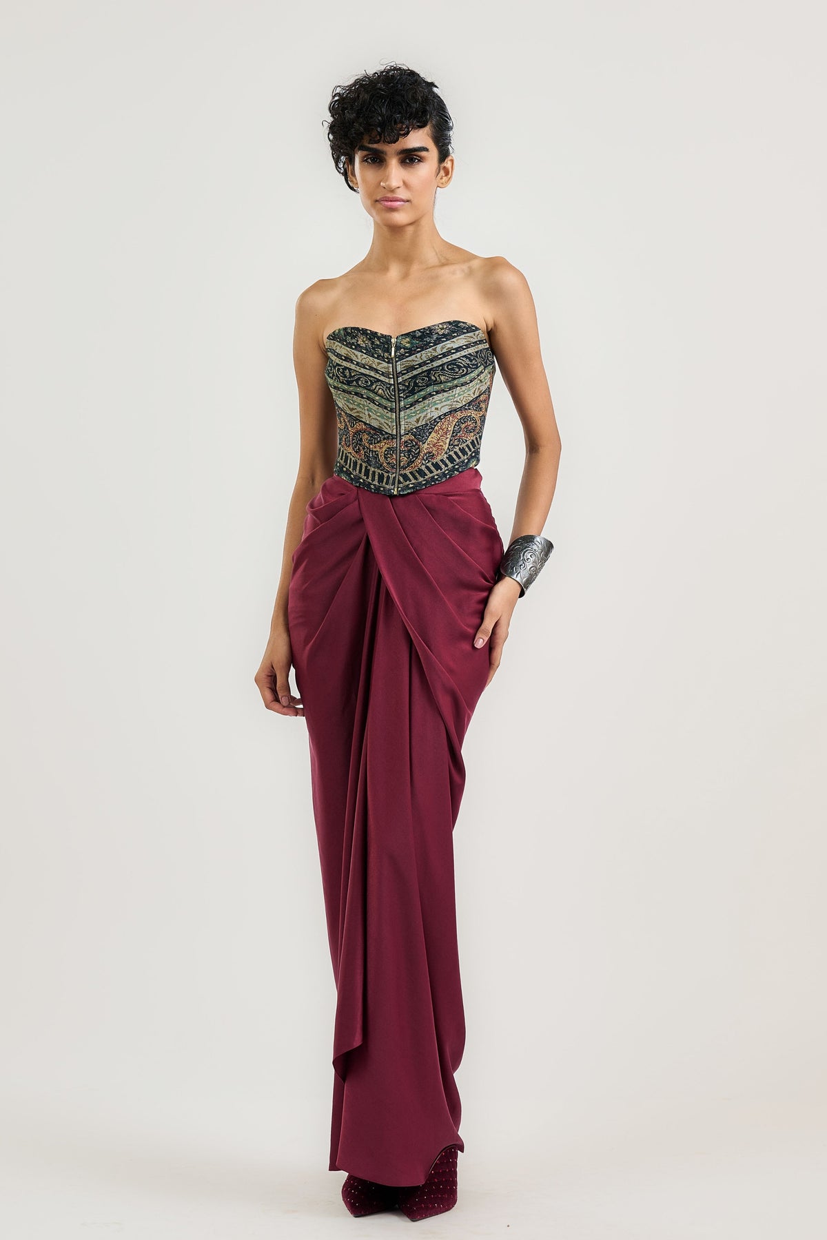 The Jamawar Print Corset