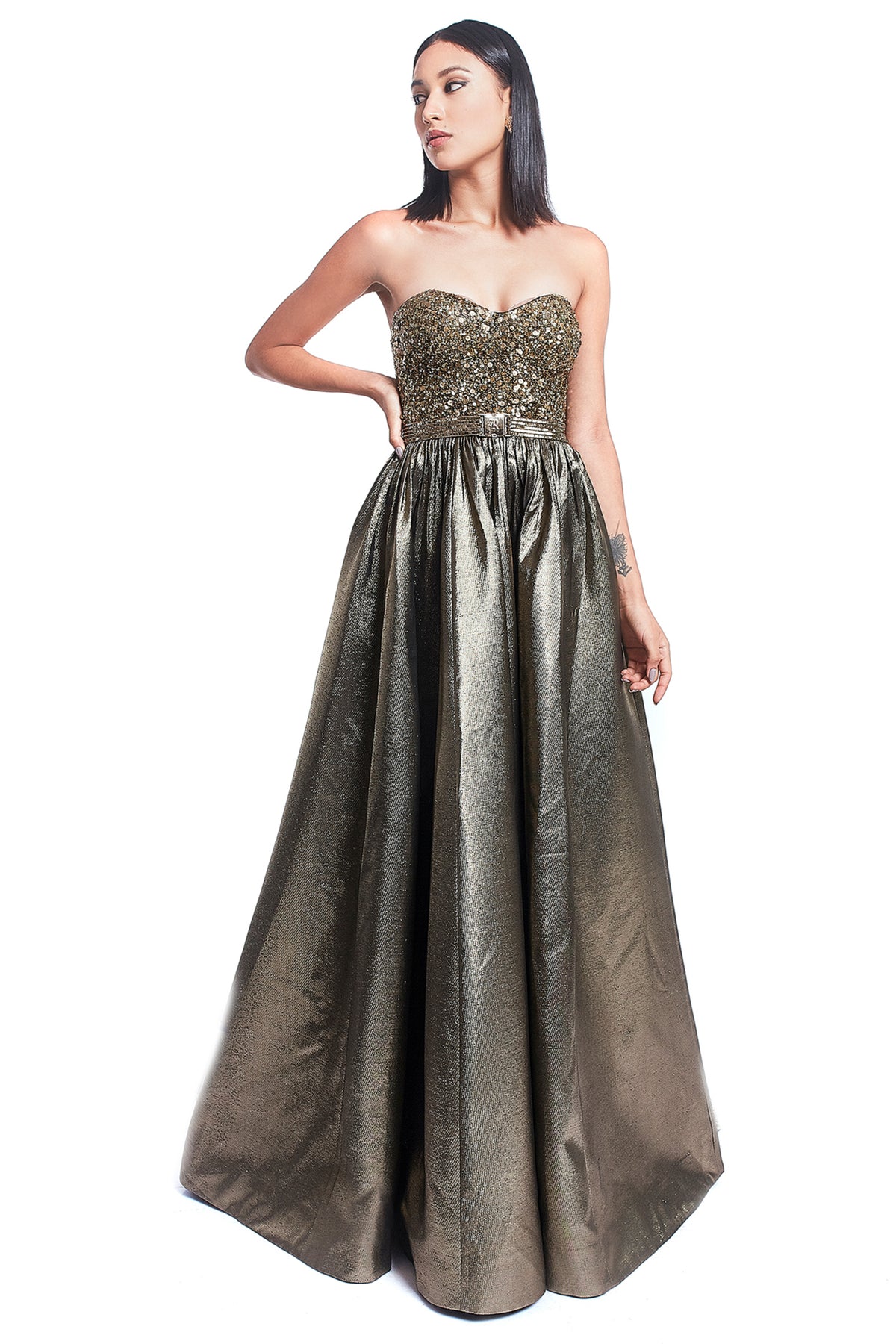 Gold Tube Long Gown